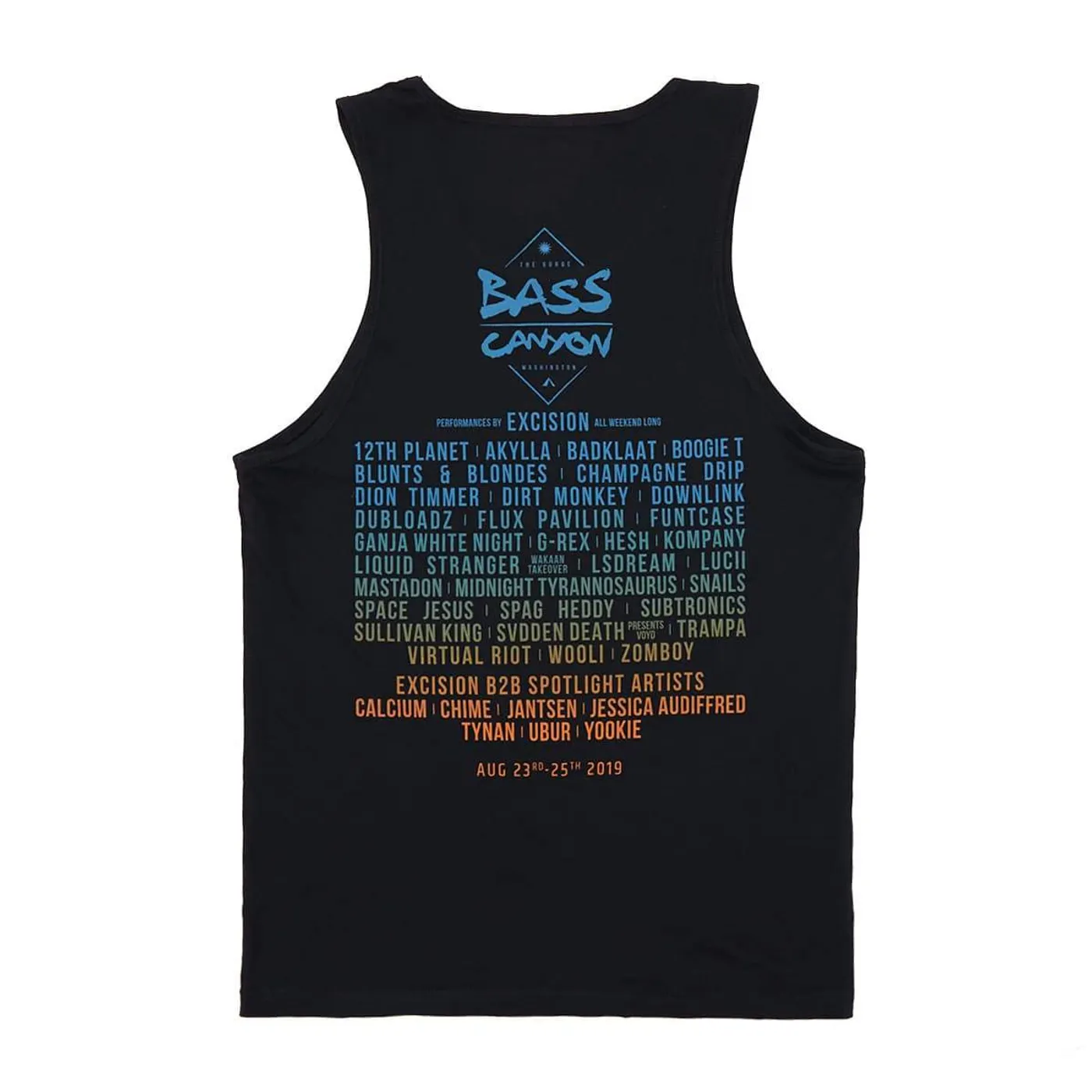 Excision Official Bass Canyon 2019 Line Up Unisex Tank Top