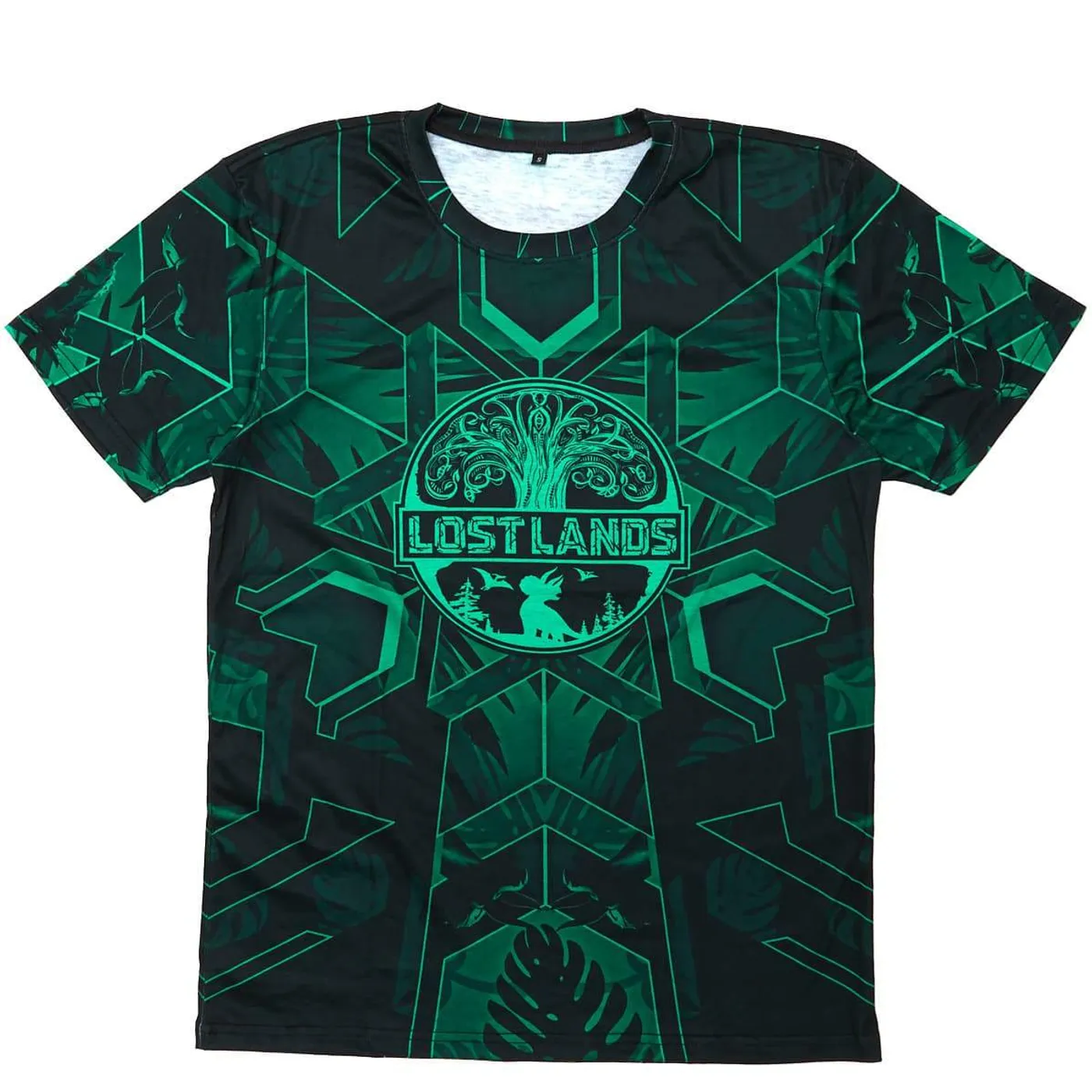 Excision 'Geo Foliage' Dye Sub Tee - Green