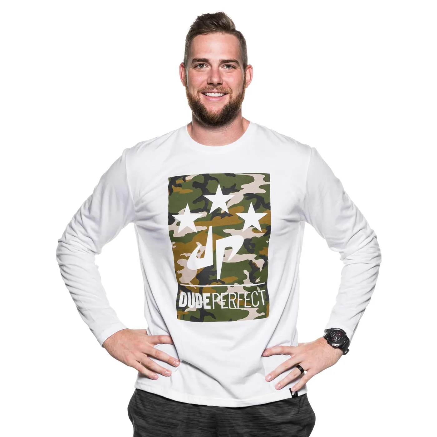 Dude Perfect Battles Camo Long Sleeve Tee