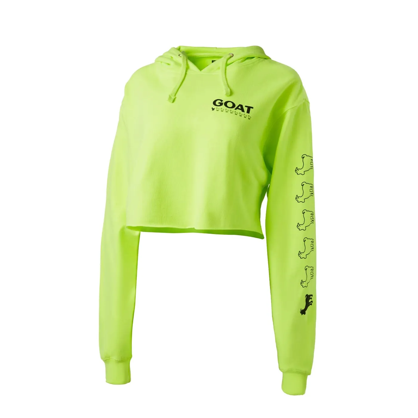 Erika Costell GOAT Women's Raw Edge Cropped Hoodie