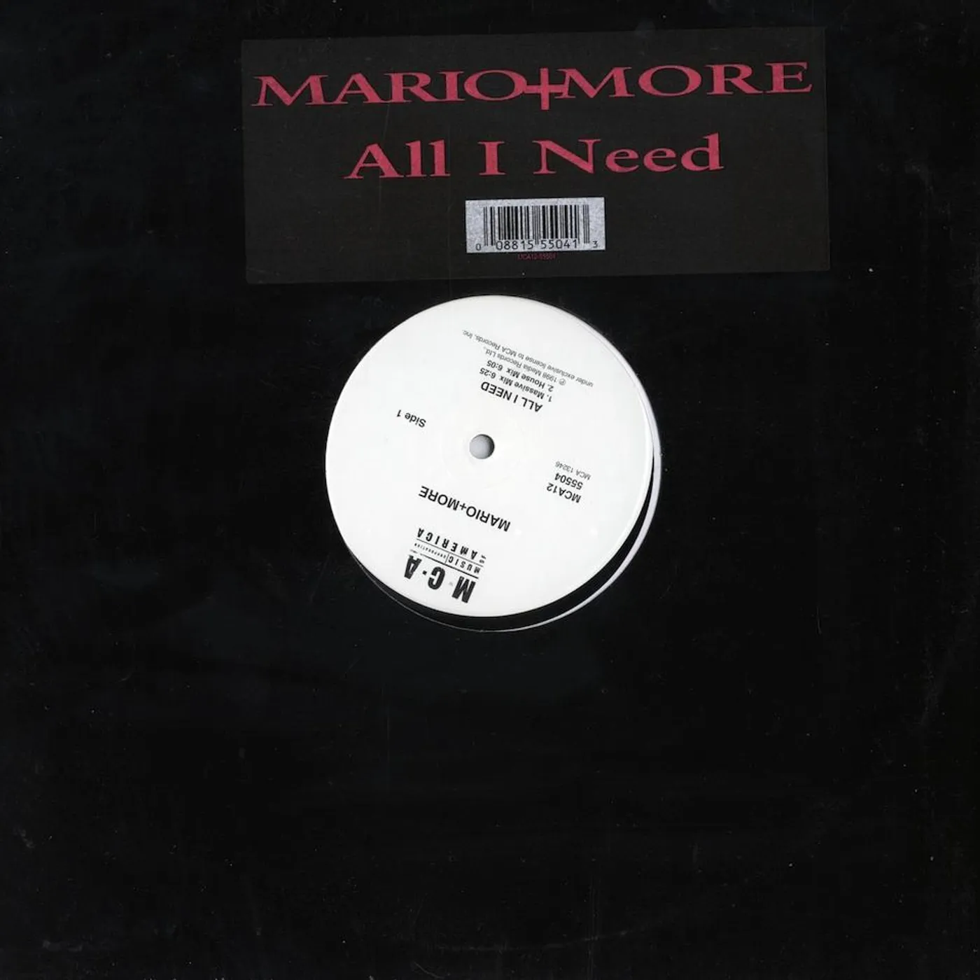 Mario Piu & More Mario + More - All I Need (Single) (Vinyl)
