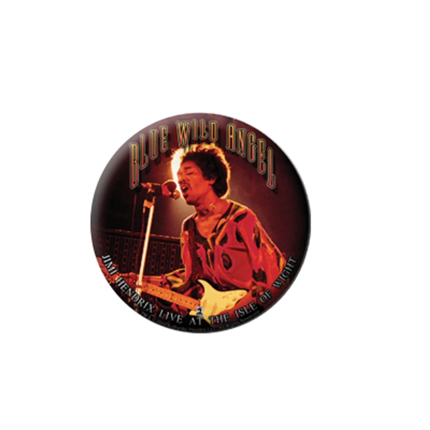 Jimi Hendrix Blue Wild Angel Round Magnet