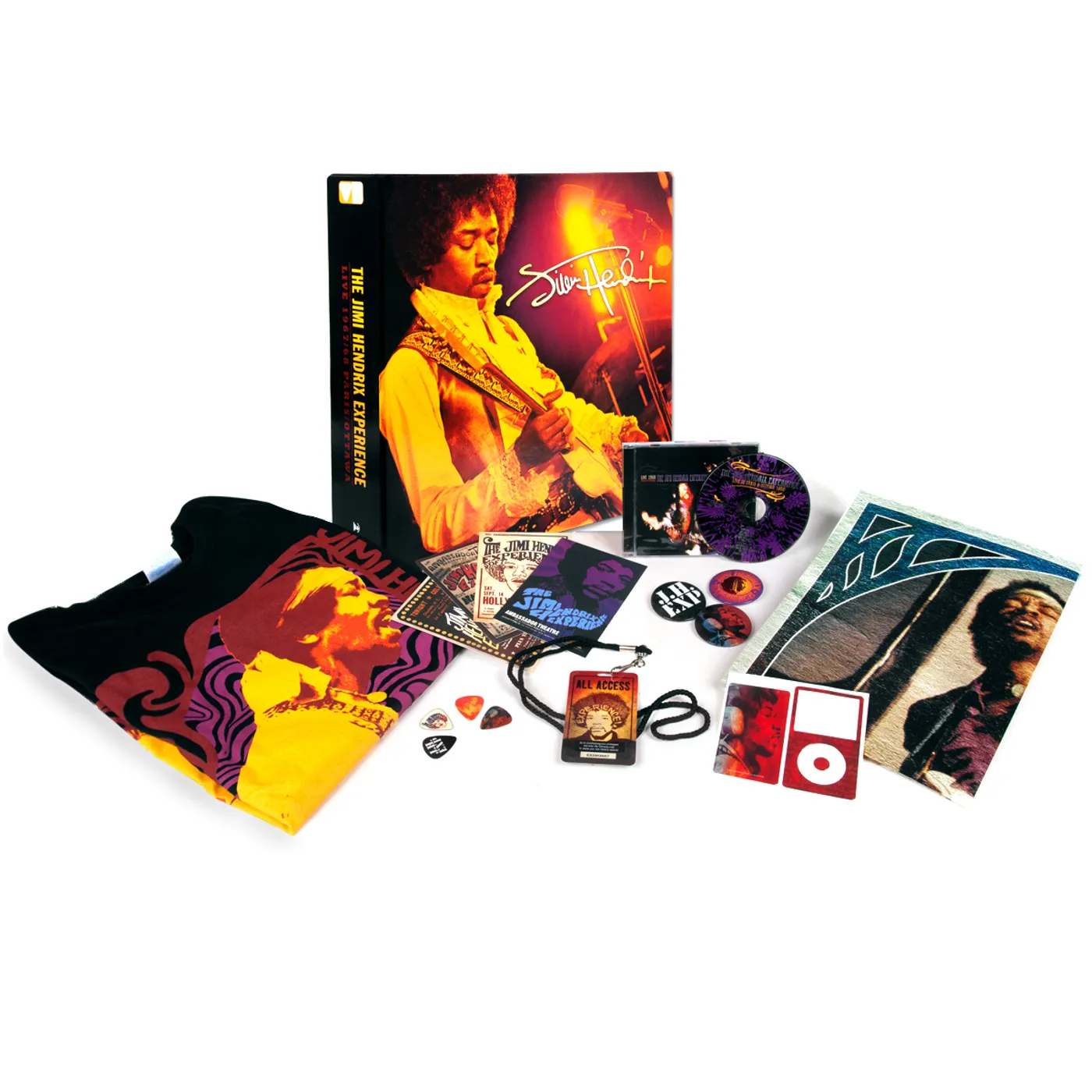 Jimi Hendrix Live 1968 Paris/Ottawa Fan Pack with T-shirt + CD