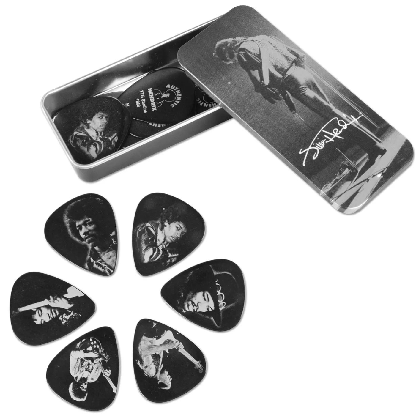 Jimi Hendrix Silver Portrait Series Picks