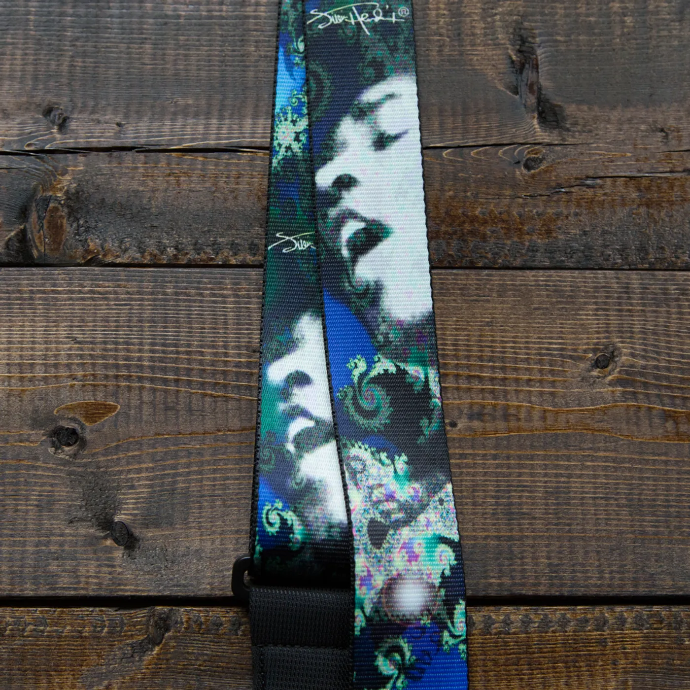 Jimi Hendrix Hendix Green Fractal Guitar Strap