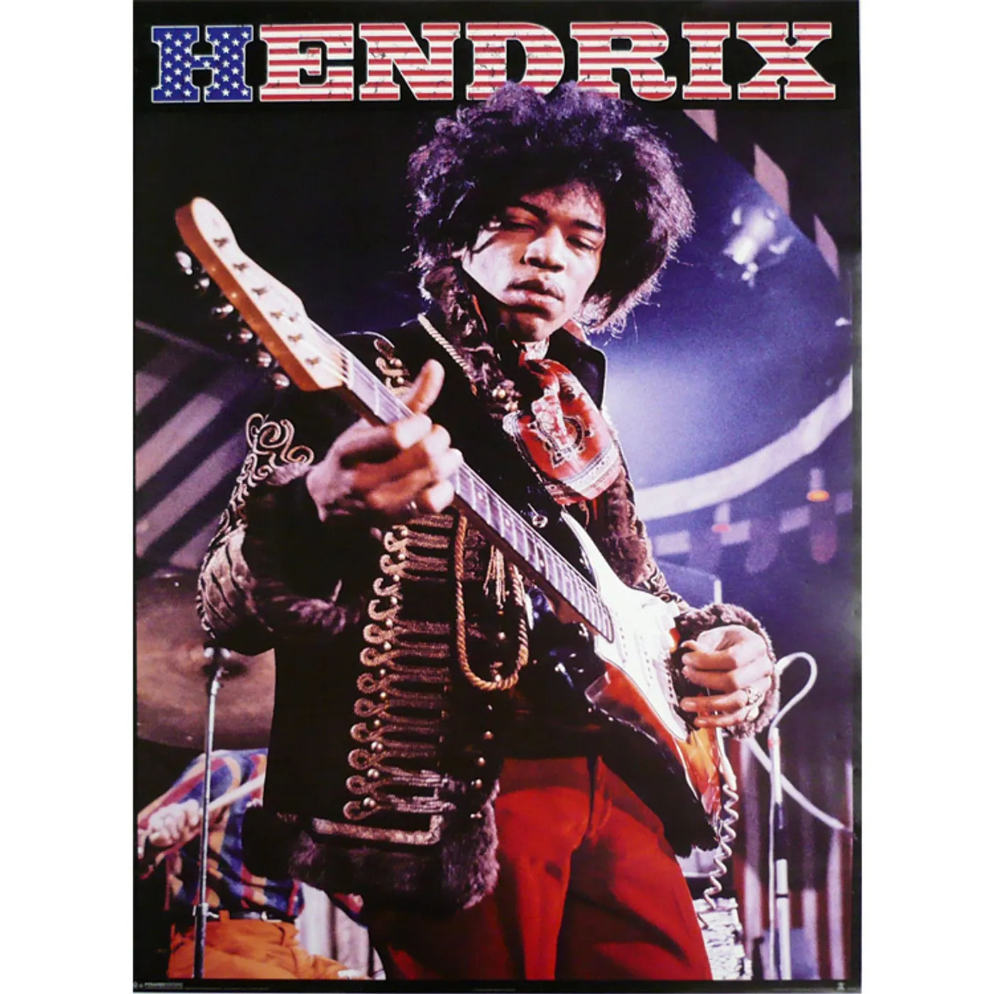 Jimi Hendrix Stars & Stripes Poster