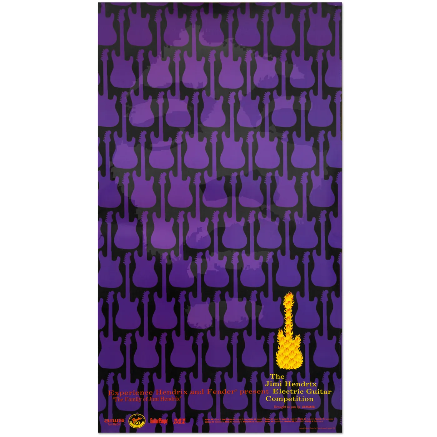 1996 Jimi Hendrix Electric Guitar Competition Poster