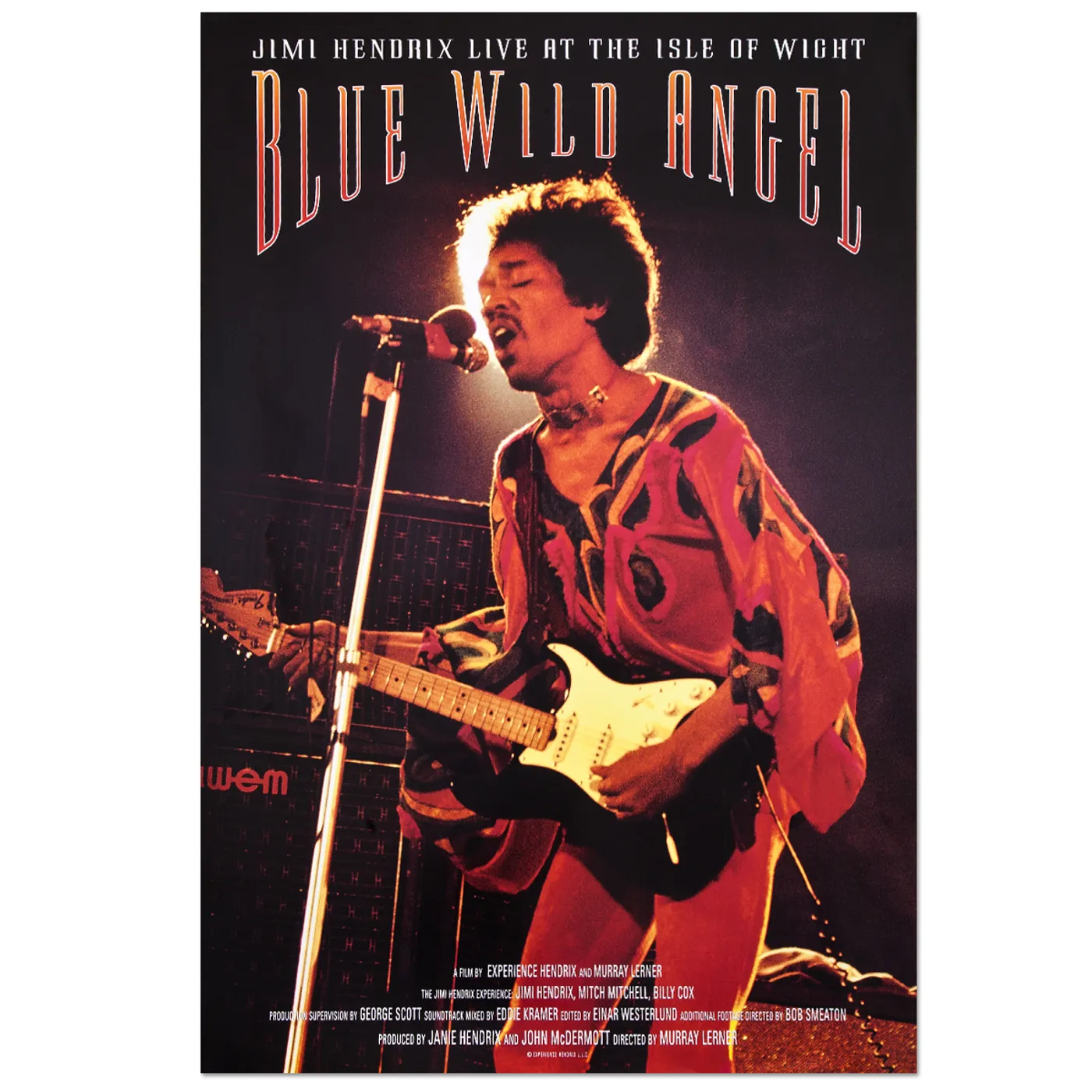 Jimi Hendrix Blue Wild Angel (Original Movie) Poster