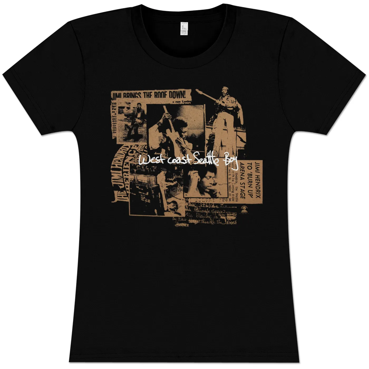 Jimi Hendrix Seattle Boy Ladies T-Shirt