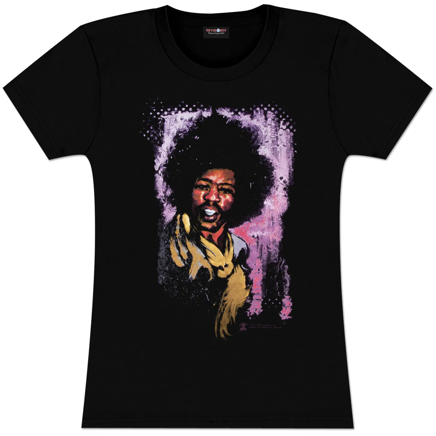 Jimi Hendrix Hendrix Watercolor Portrait Ladies T-Shirt