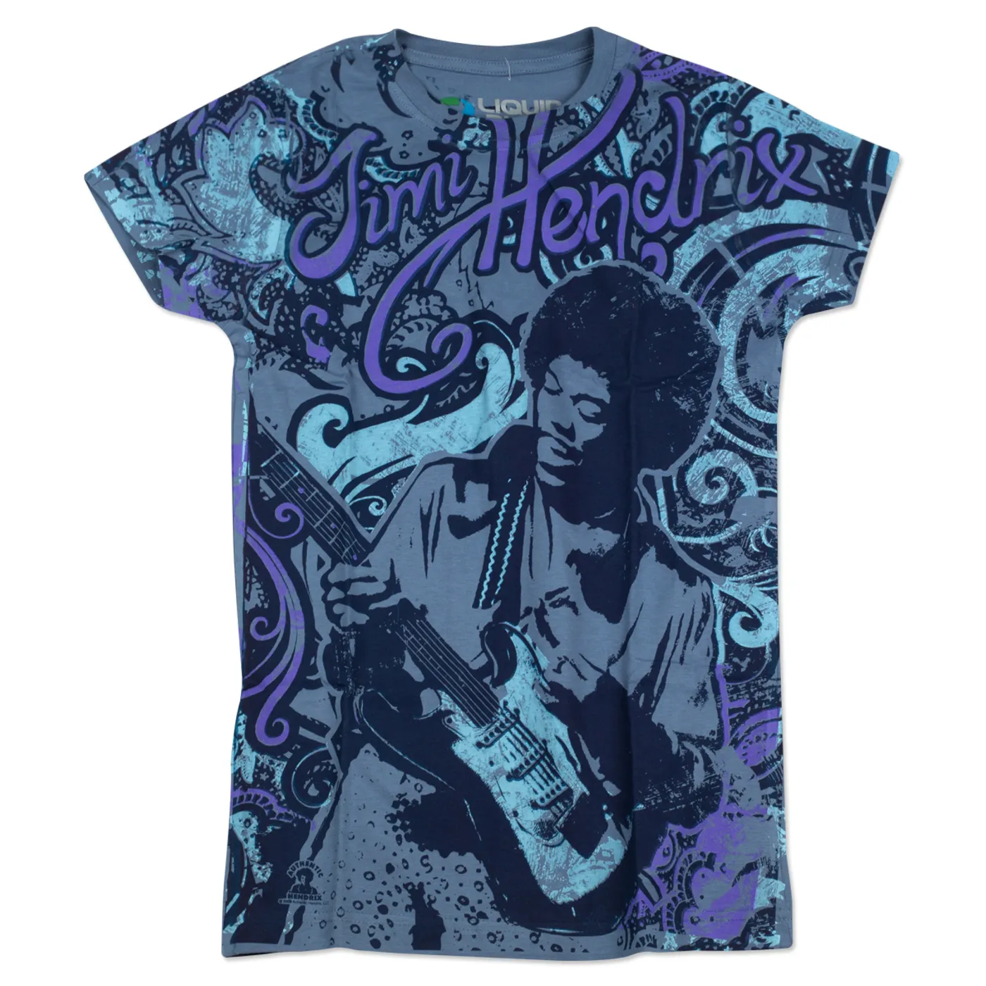 Jimi Hendrix Blue Velvet Ladies T-Shirt
