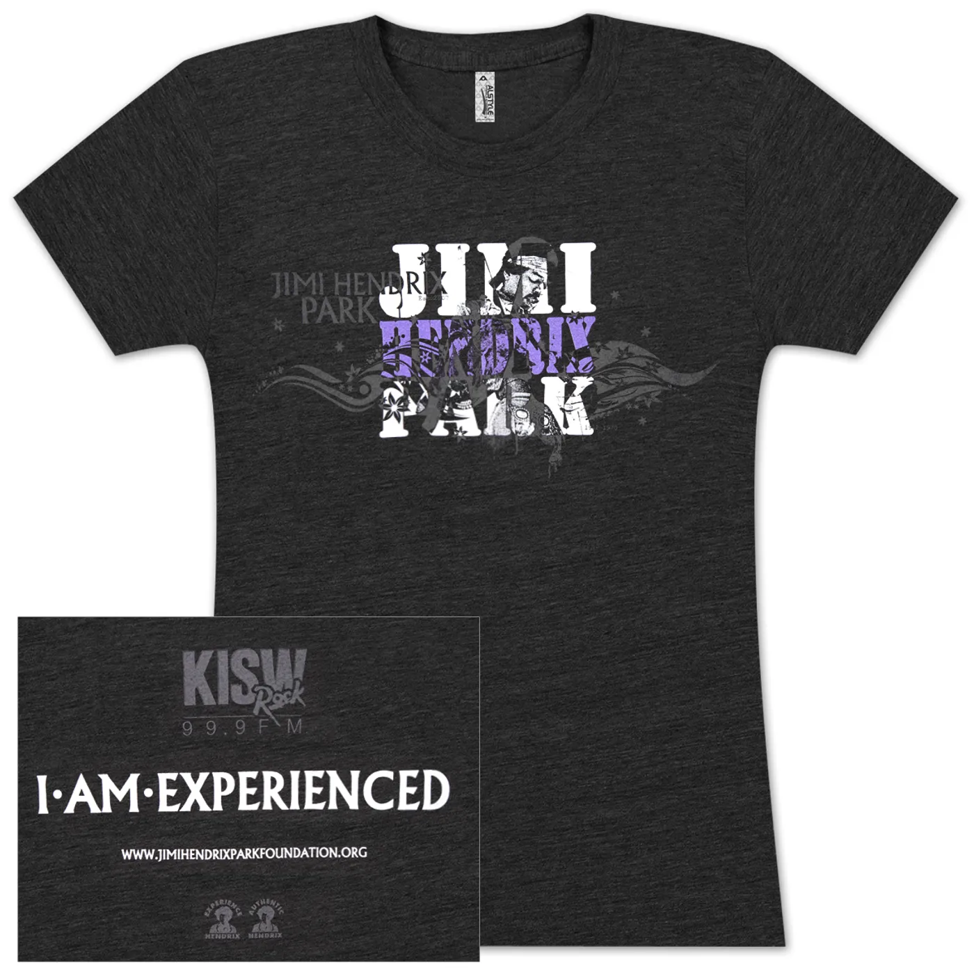 Jimi Hendrix Park Foundation Ladies Overlay T-Shirt