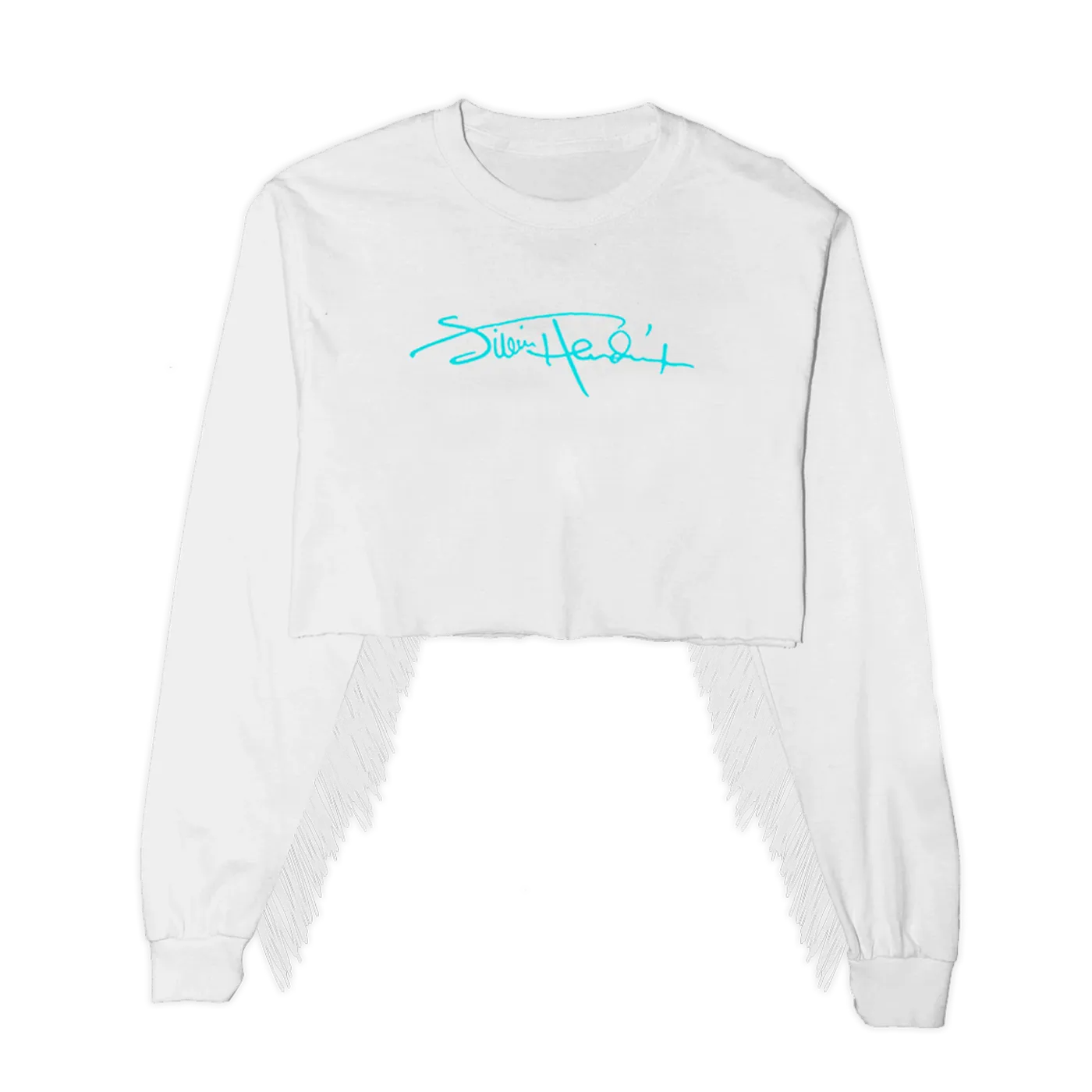 Jimi Hendrix Fringe Cropped Crewneck