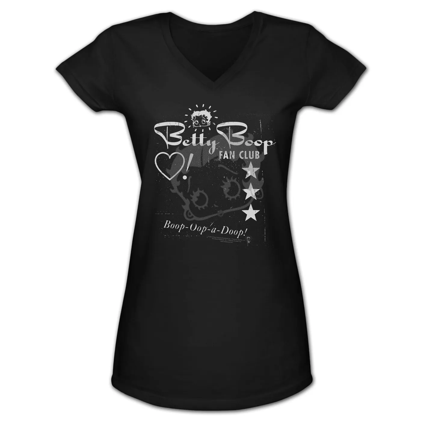 Betty Boop Fan Club Ladies V-Neck T-Shirt