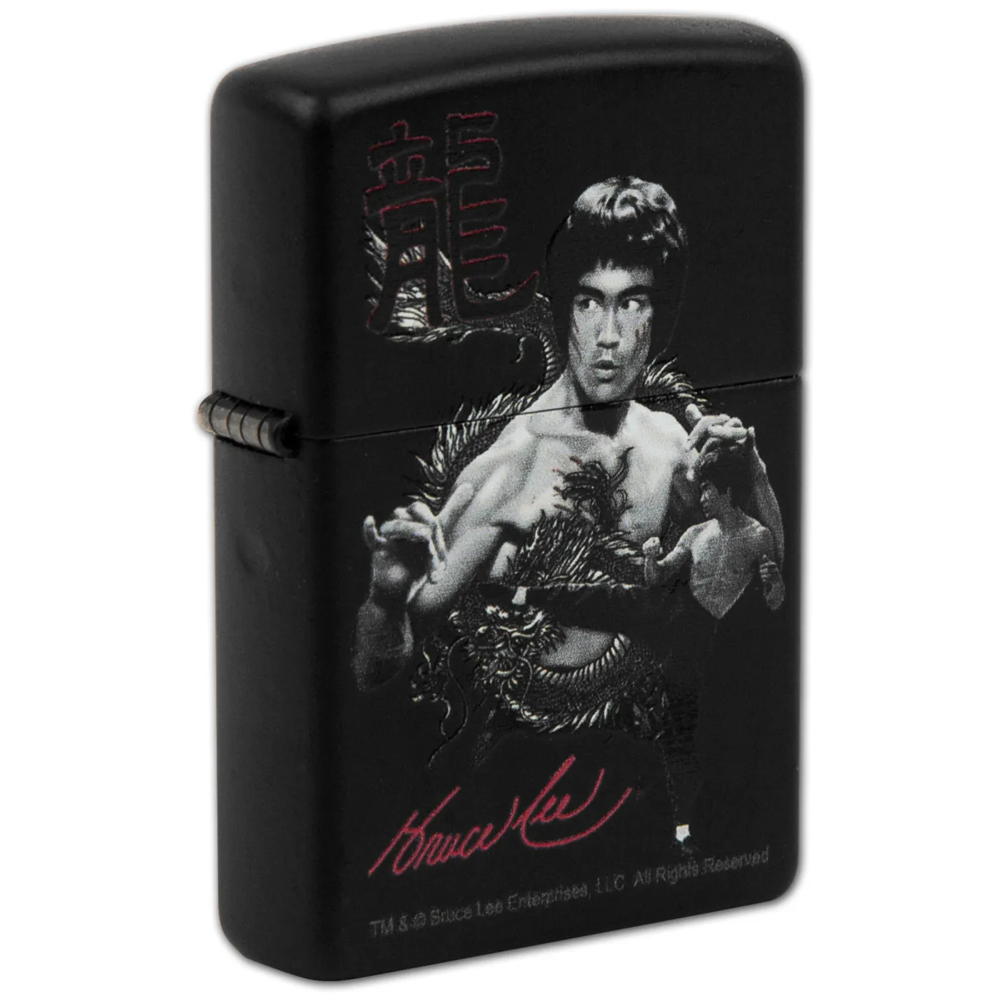 Bruce Lee The Dragon Matte Black Zippo