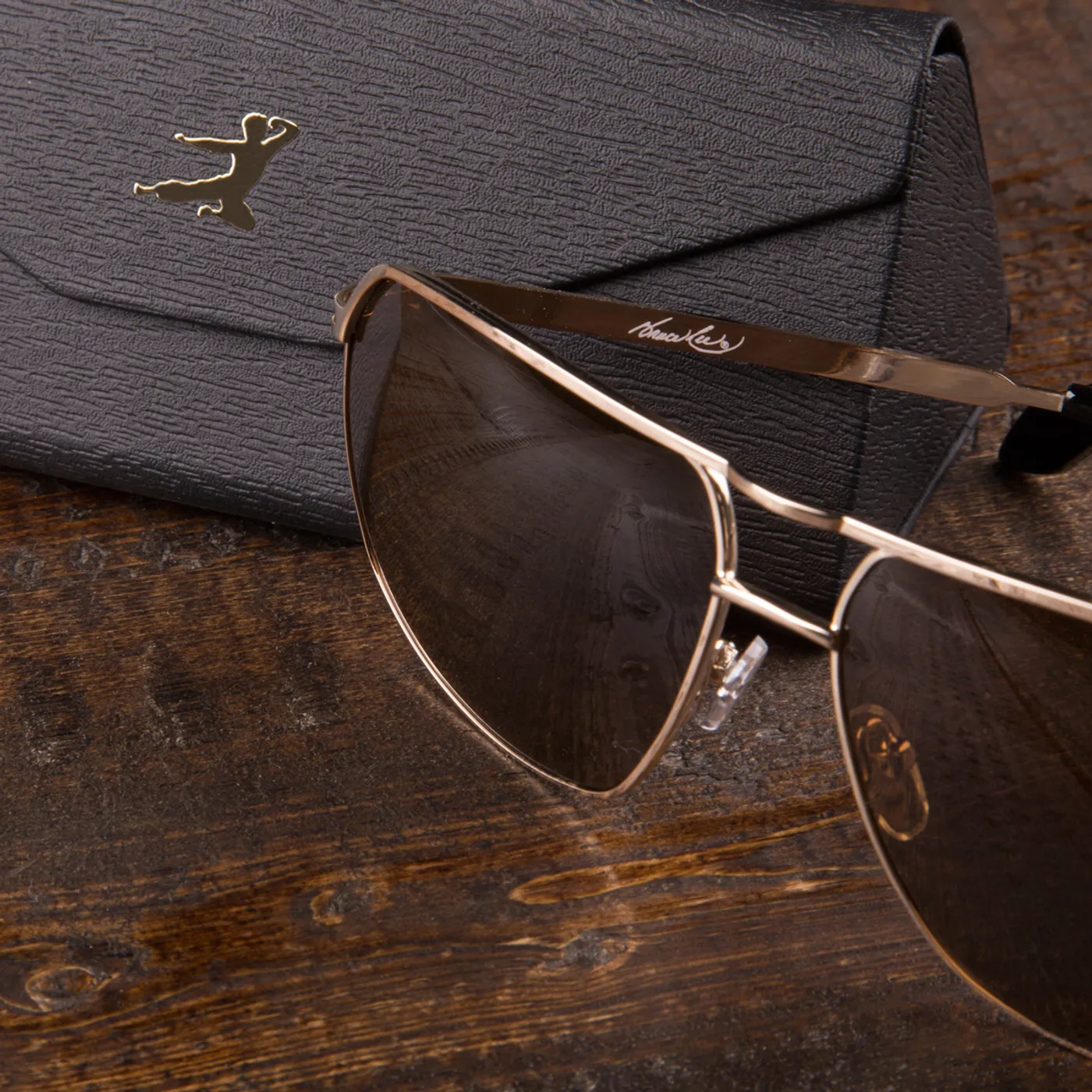 Bruce Lee Signature Metal Sunglasses w/ case
