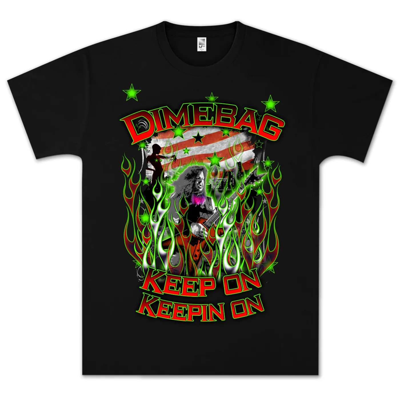 Dimebag Darrell Flag and Stars T-Shirt