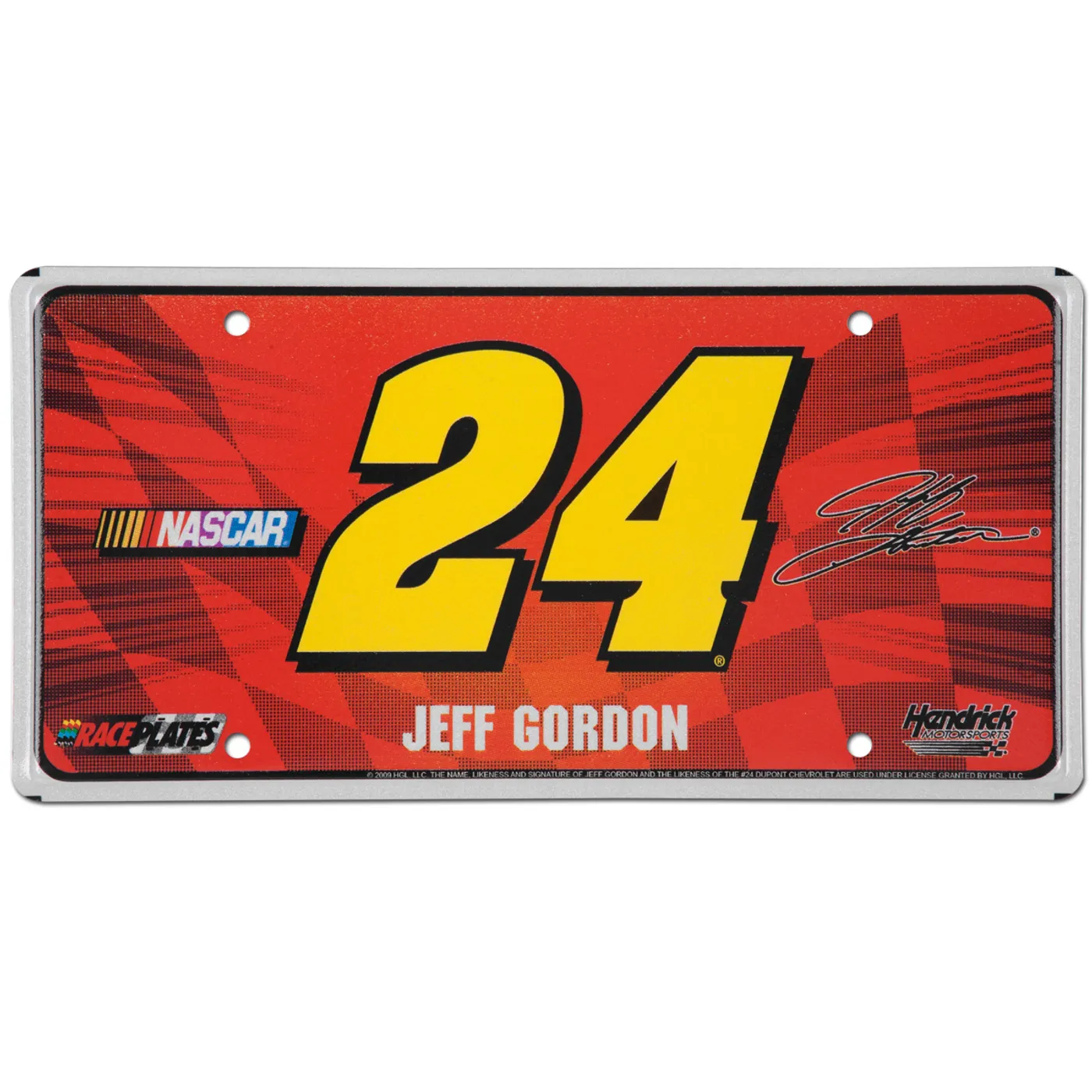 Hendrick Motorsports Jeff Gordon #24 Diamond Series Metal License Plate