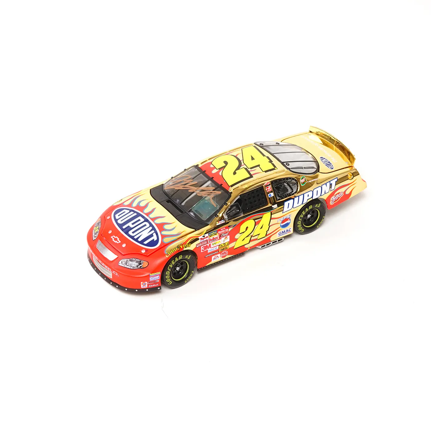 Hendrick Motorsports AUTOGRAPHED 2003 Jeff Gordon DuPont 24KT Gold 1:24 Scale Die Cast