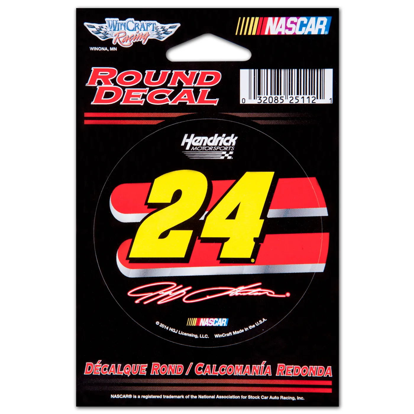 Hendrick Motorsports Jeff Gordon-2014 3'" round decal