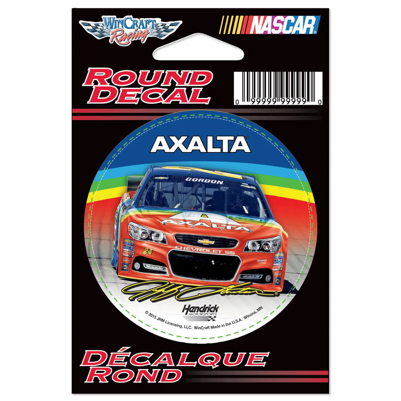 Hendrick Motorsports Jeff Gordon #24 Bristol Rainbow Rides Again 3" Round Decal