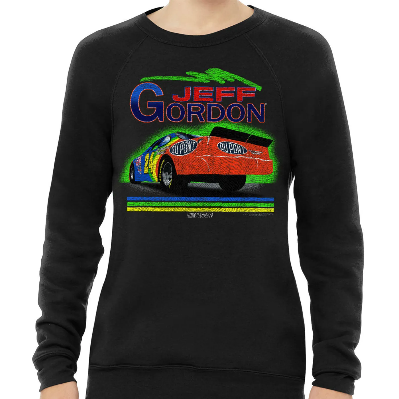 Hendrick Motorsports Vintage 1994 Jeff Gordon Rainbow #24 Tri-Blend Crewneck