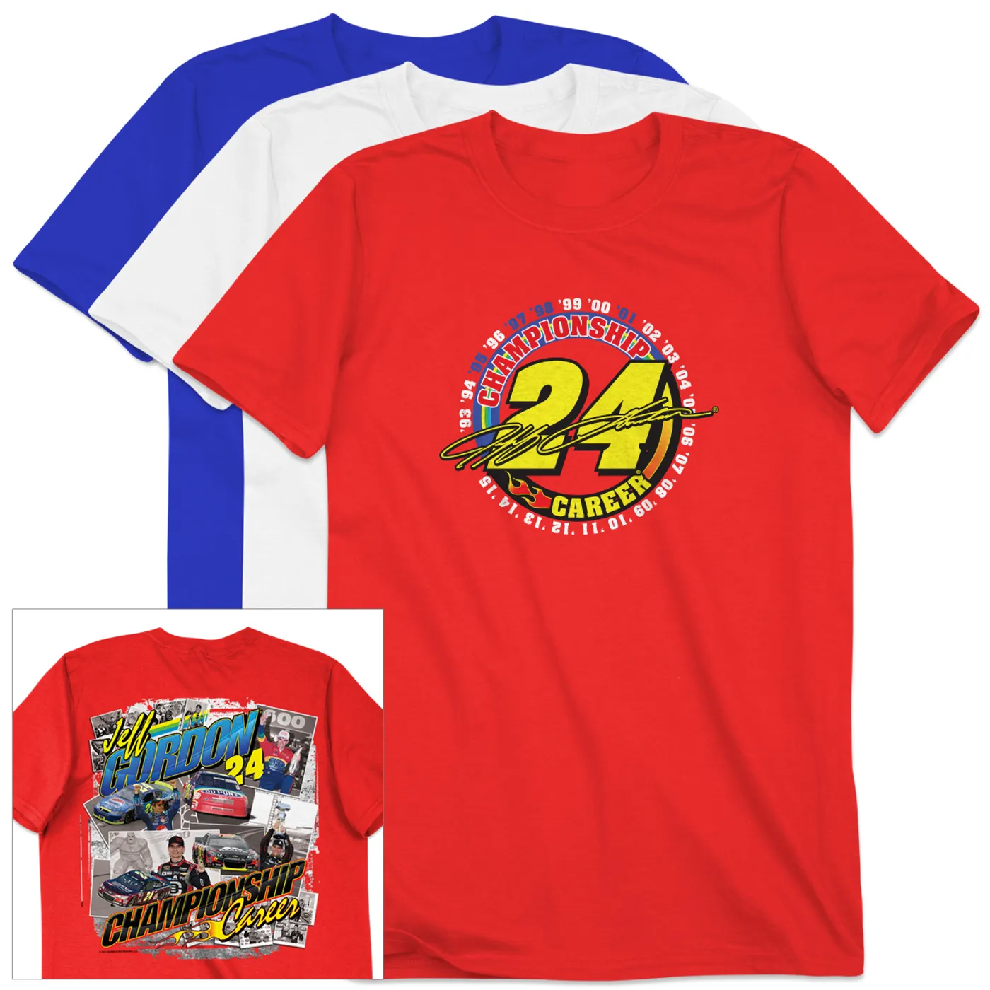 Hendrick Motorsports Pre-Order Exclusive Jeff Gordon #24 Championship Career T-Shirt