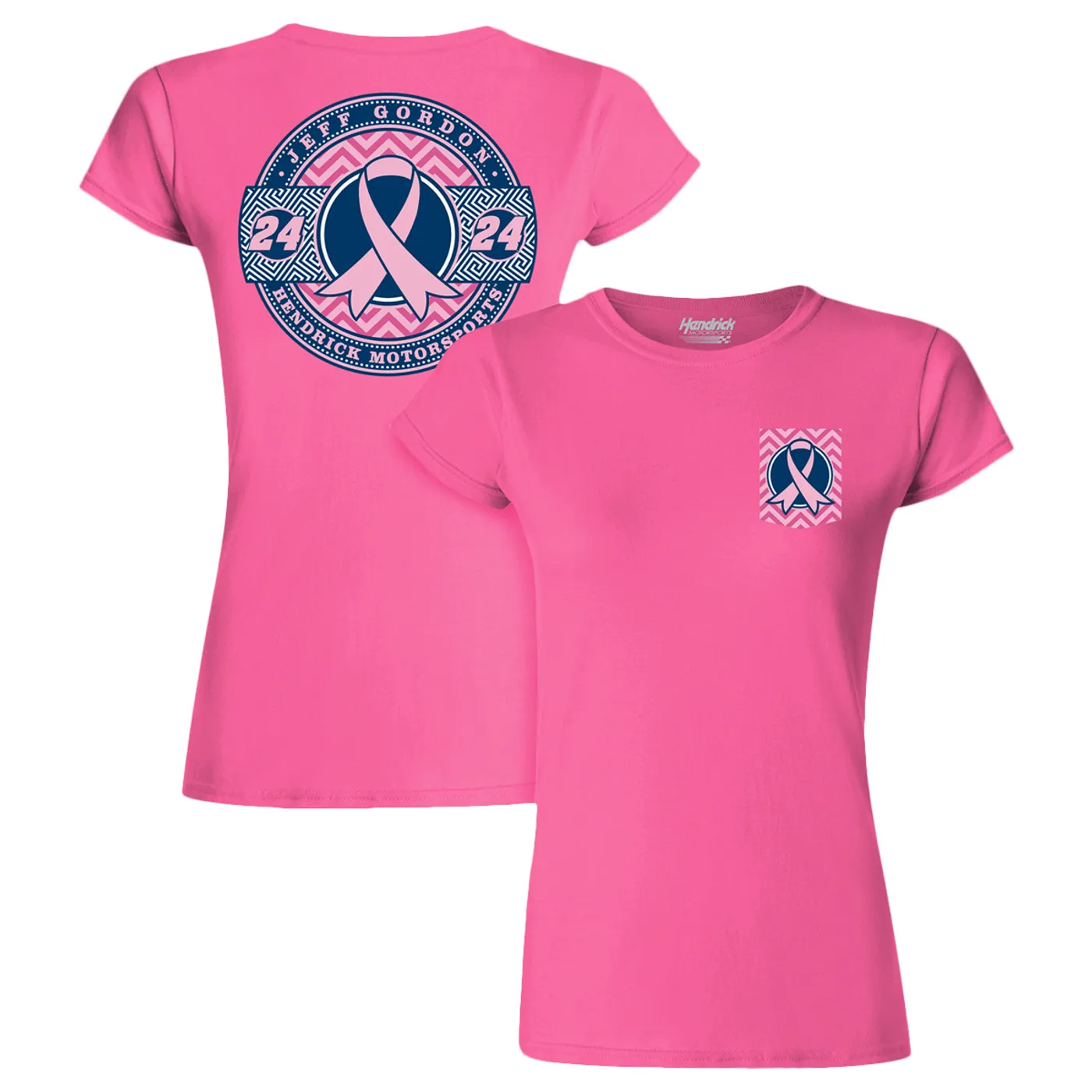 Hendrick Motorsports Jeff Gordon #24 Breast Cancer Awareness Ladies T-Shirt