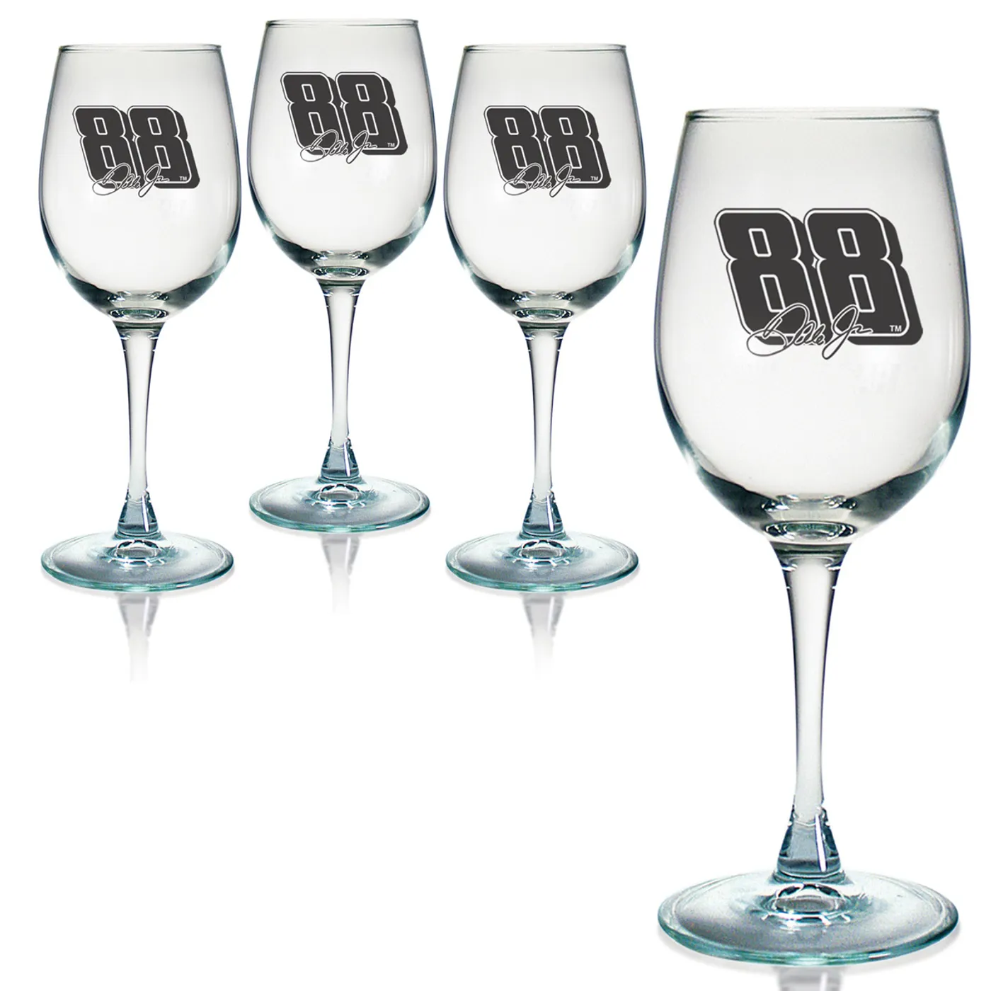 Hendrick Motorsports Dale Jr 12oz Wine Glass - Set of 4
