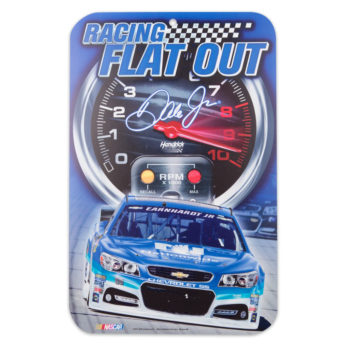 Hendrick Motorsports Dale Jr. Flat Out 11x17 Parking Sign