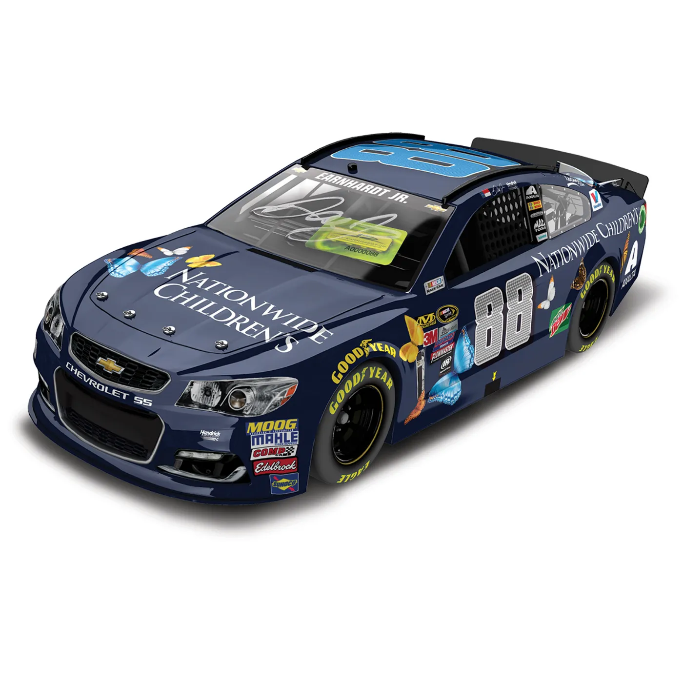 Hendrick Motorsports Dale JR. #88 Nationwide Children's Hospital Autographed 1:24 NASCAR XFINITY Series Die-Cast