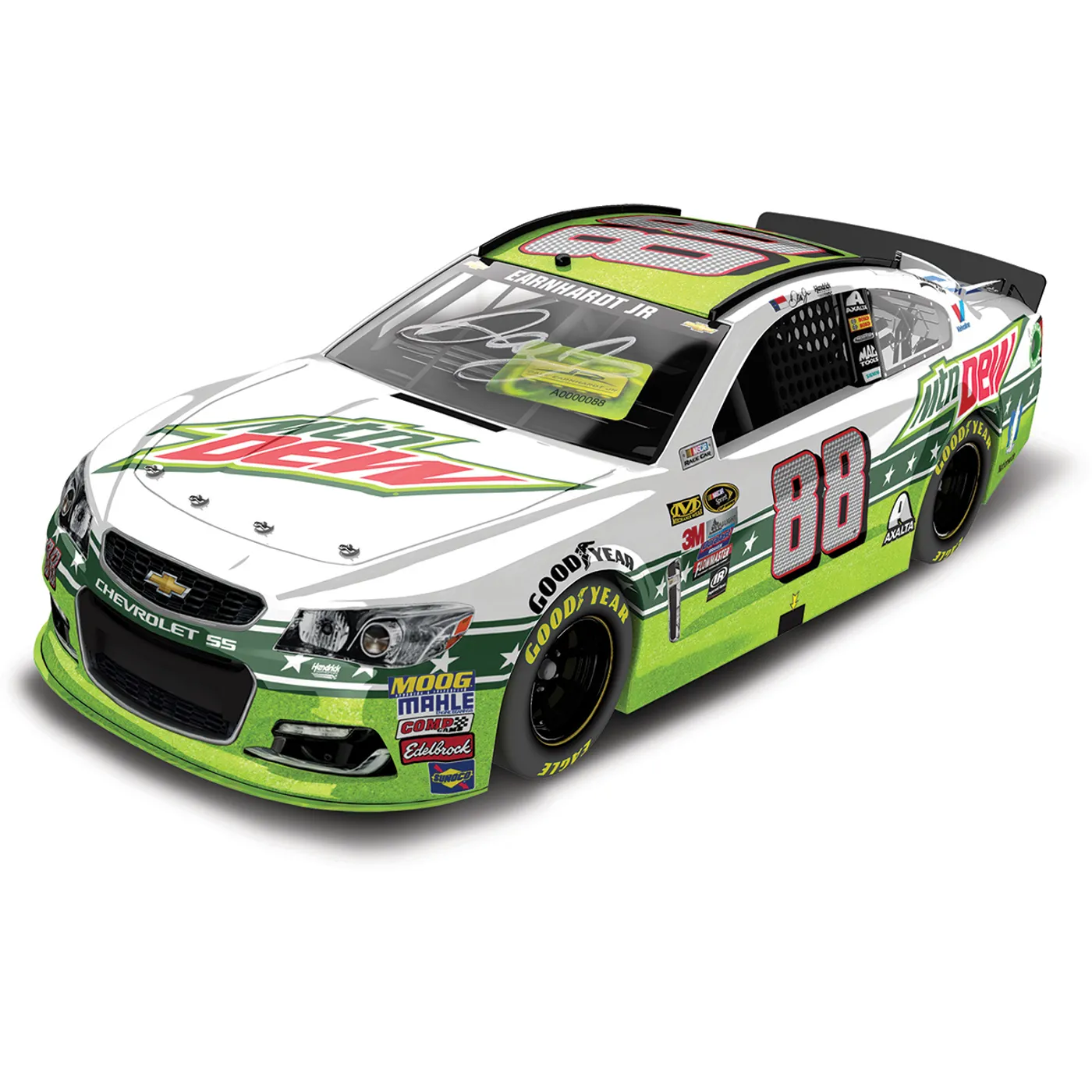 Hendrick Motorsports Dale Jr. 2016 #88 Mountain Dew All-Star 1:24 Scale Autographed Nascar Sprint Cup Series Die-Cast