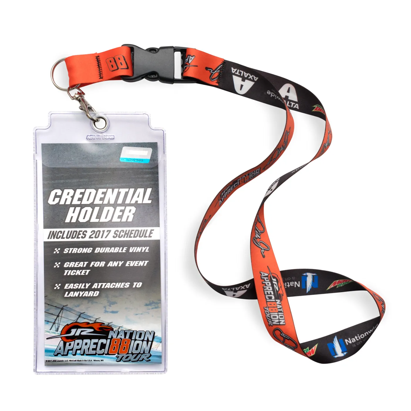 Hendrick Motorsports JR Nation Appreci88ion Tour Credential Holder with Lanyard