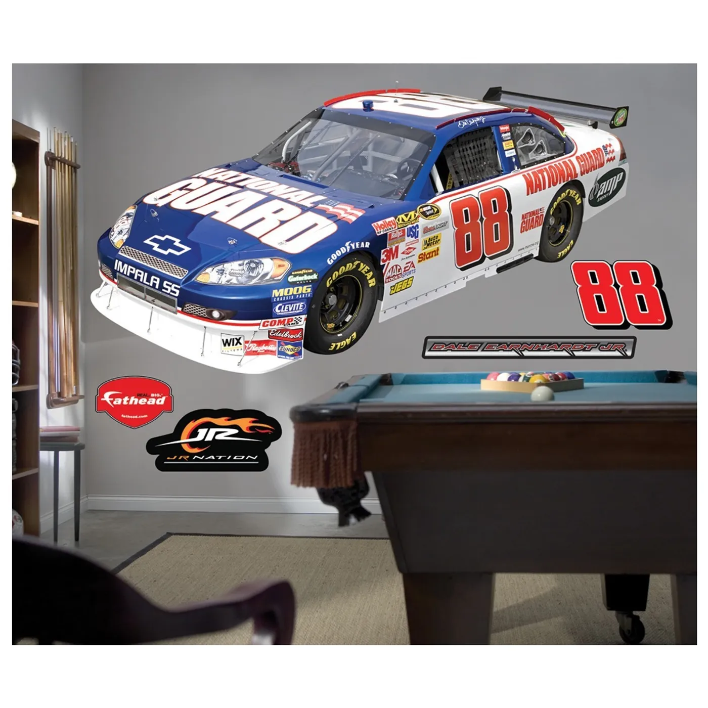 Hendrick Motorsports Dale Jr - National Guard Car Fathead Decal