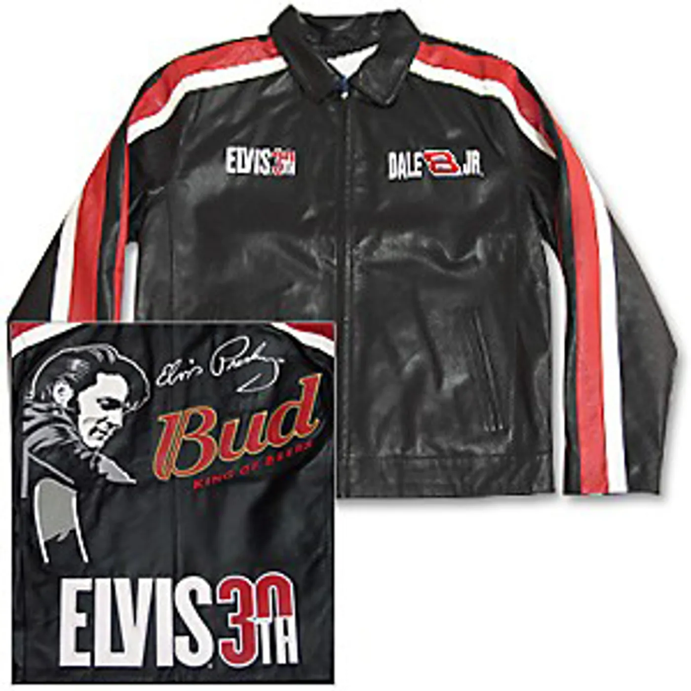 Hendrick Motorsports Dale Earnhardt Jr. Elvis Tribute Car Leather Jacket
