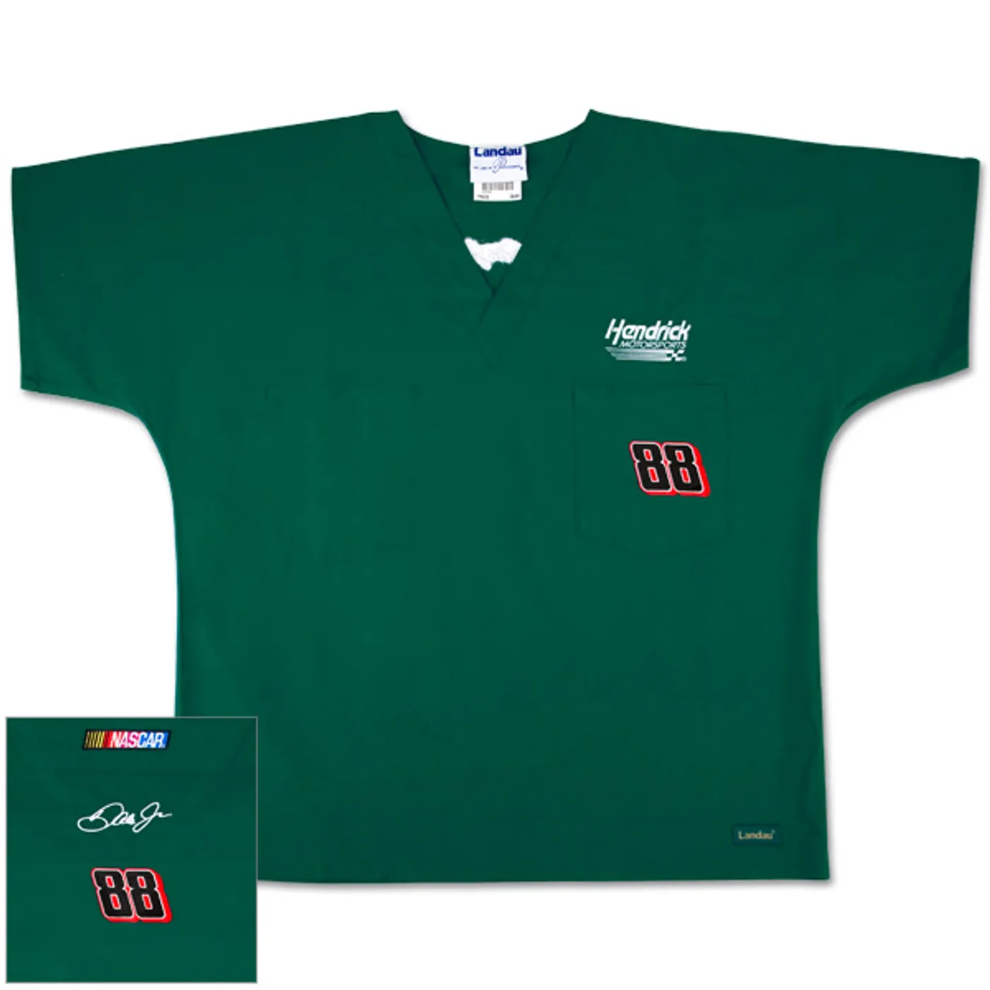 Hendrick Motorsports Dale Jr. #88 Green Scrubs Top
