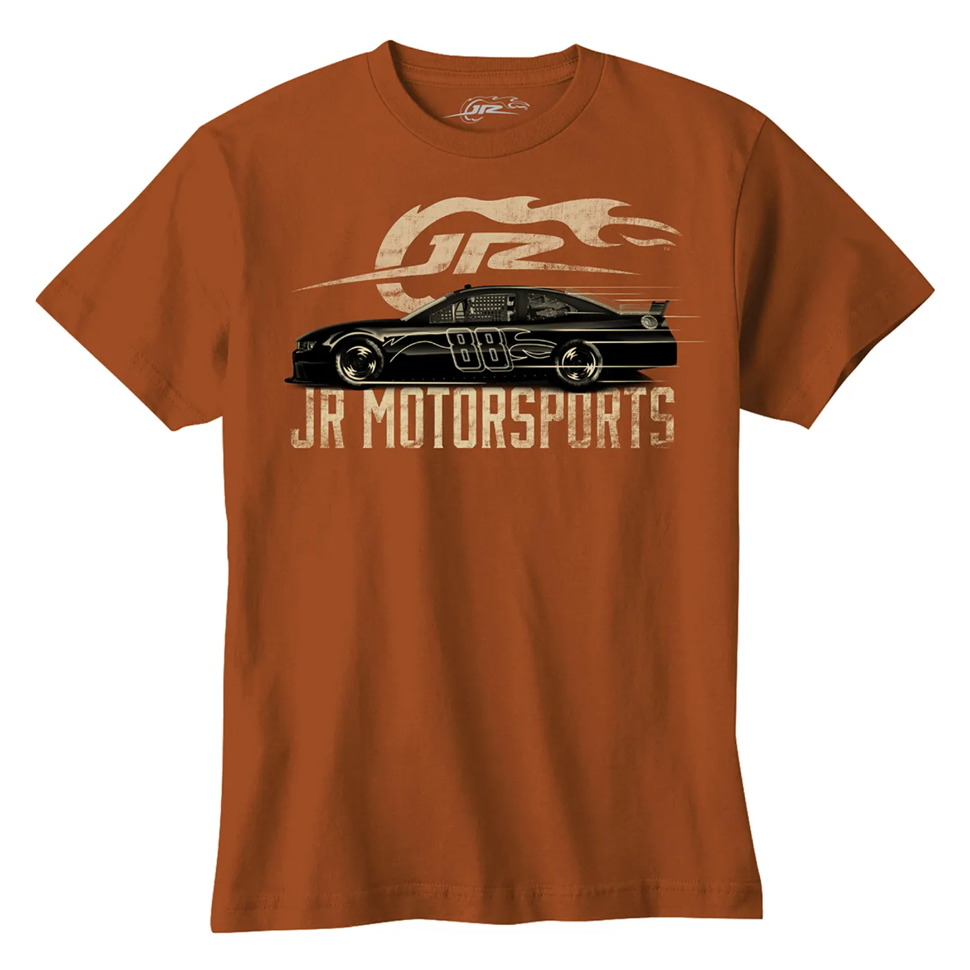 Hendrick Motorsports JR Motorsports Orange Flame Car Youth T-Shirt