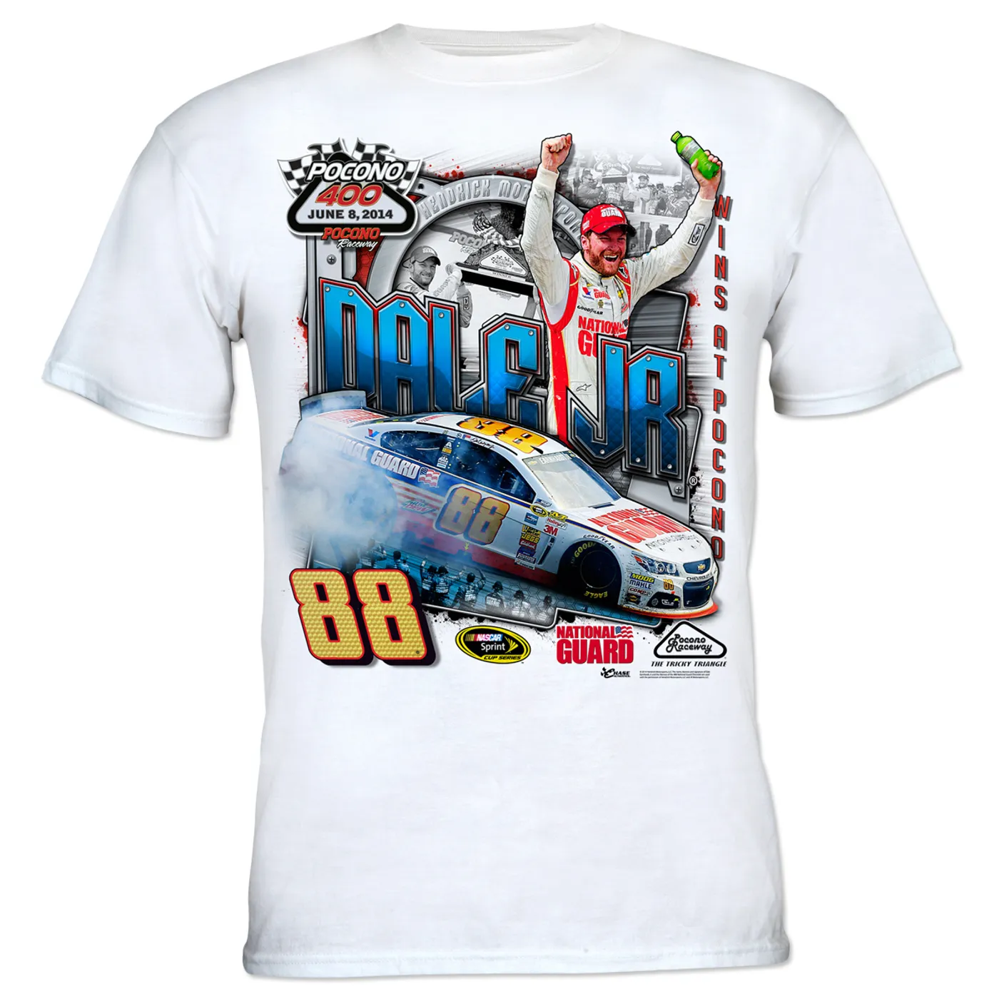 Hendrick Motorsports Dale Earnhardt, Jr. #88 2014 Pocono 400 Race Winner T-shirt PRE-ORDER