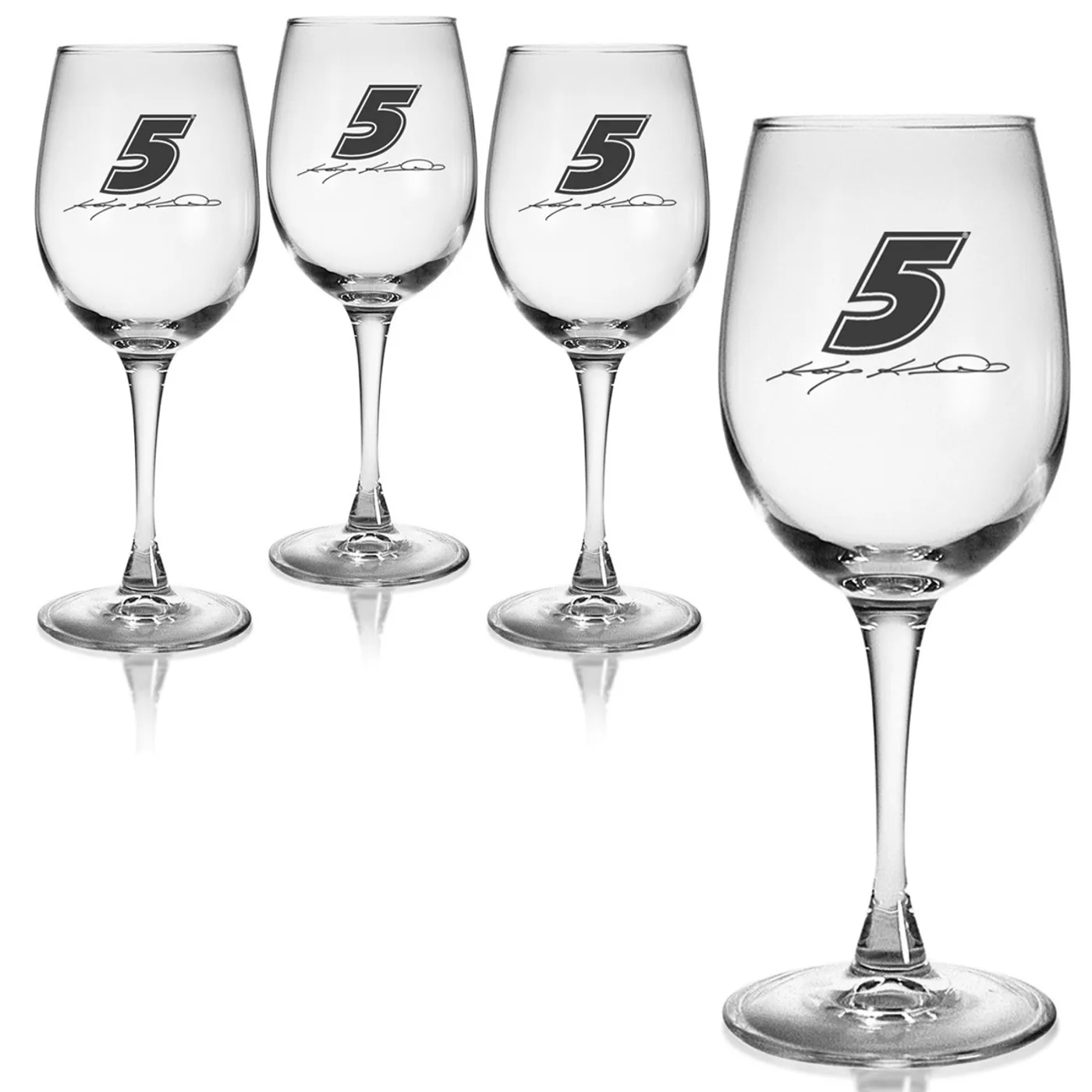 Hendrick Motorsports Kasey Kahne 12oz Wine Glass - Set of 4