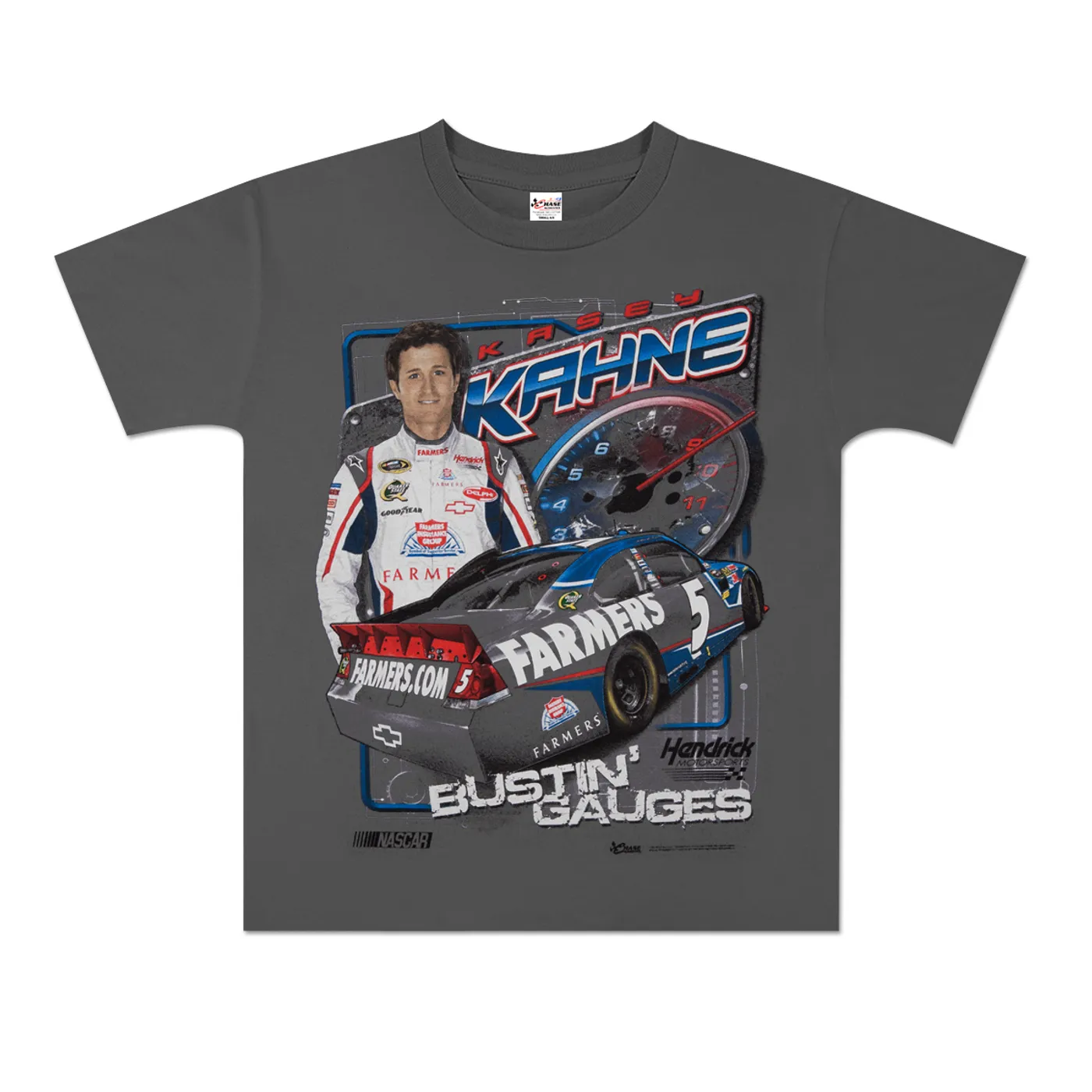 Hendrick Motorsports Kasey Kahne #5 Farmers Youth Tach T-shirt
