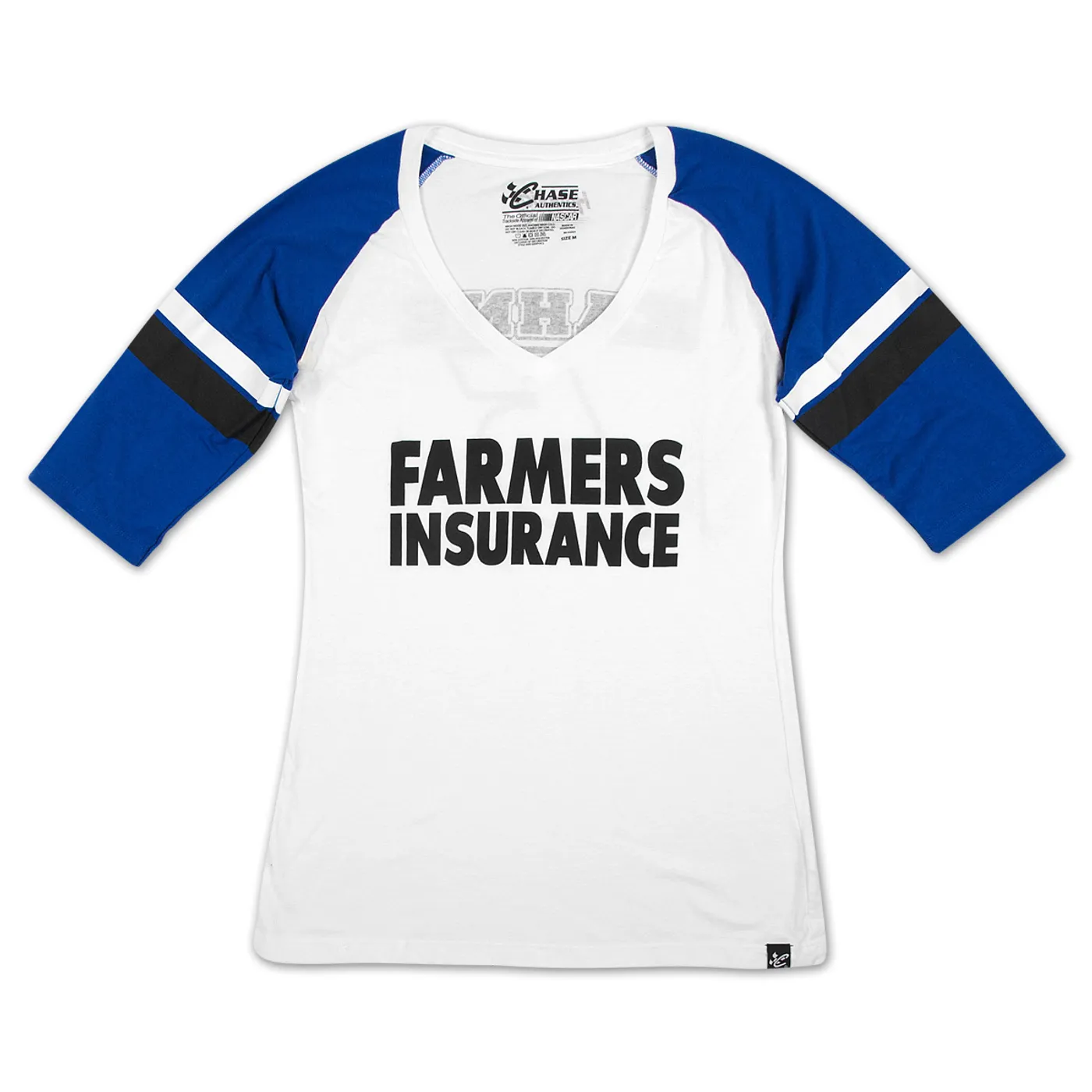 Hendrick Motorsports Kasey Kahne #5 Farmers Ladies Varsity Baseball Jersey T-shirt