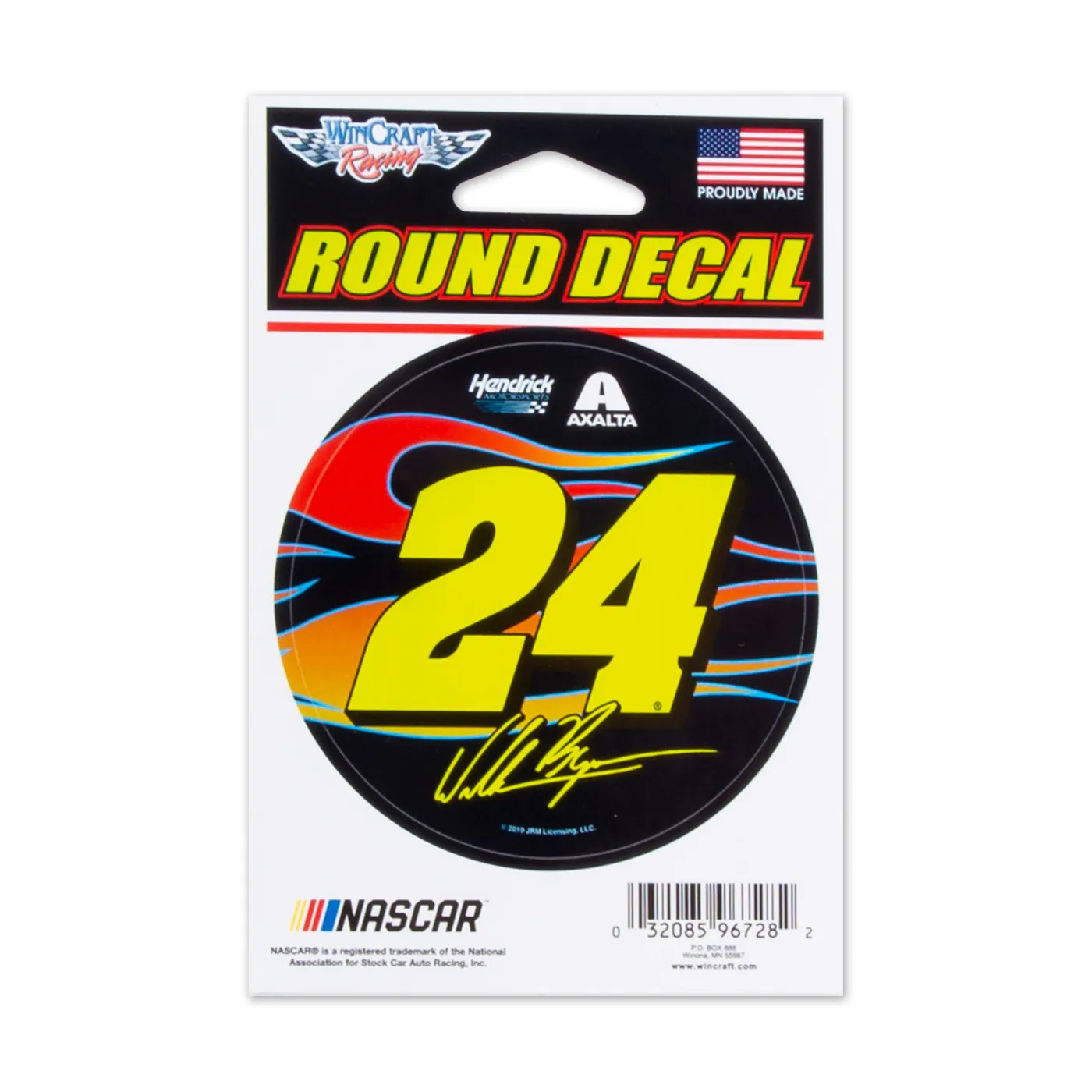 Hendrick Motorsports #24 NASCAR William Byron Round Cut Vinyl Decal