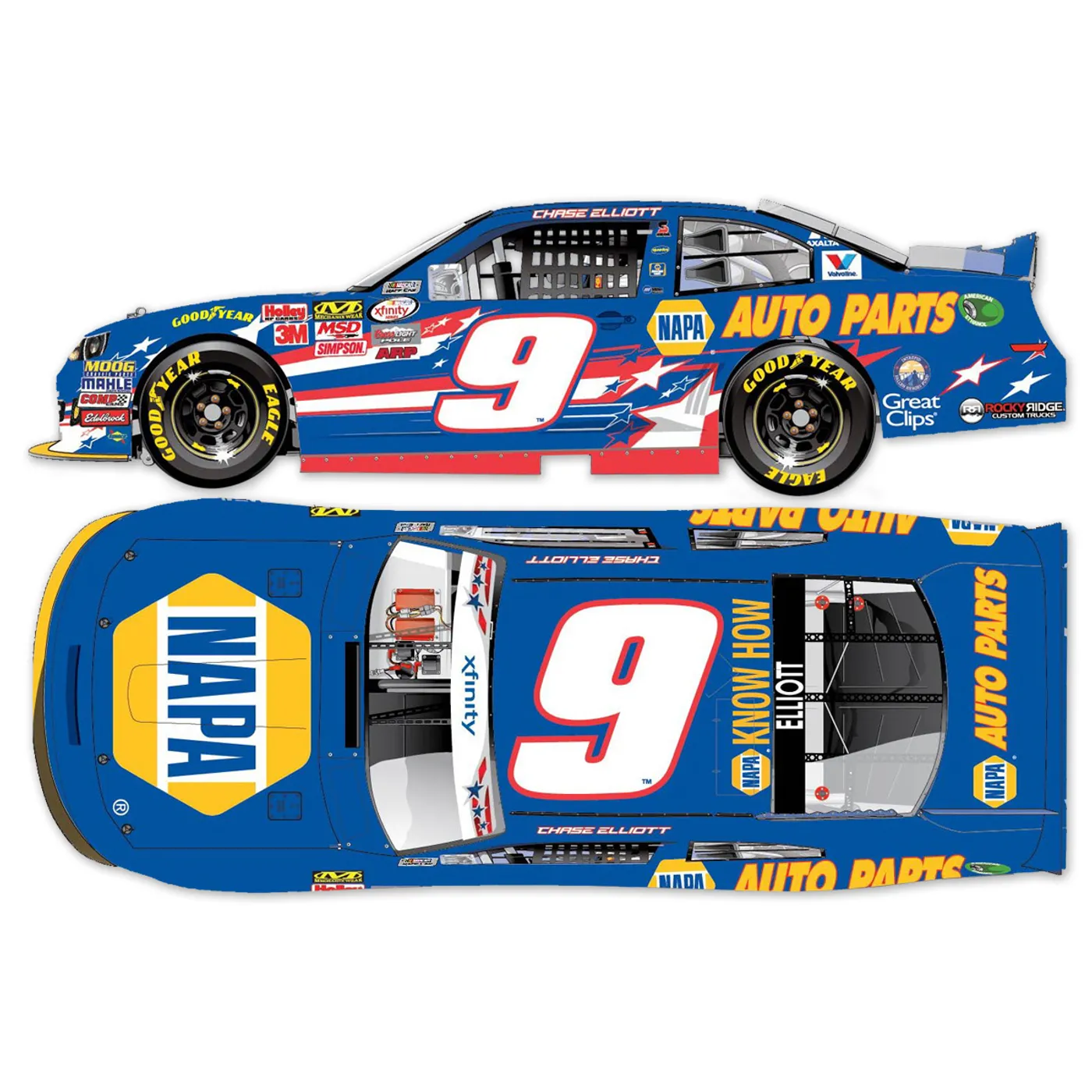 Hendrick Motorsports Chase Elliott 2015 #9 An American Salute 1:24 Scale Nascar Sprint Cup Series Die-Cast