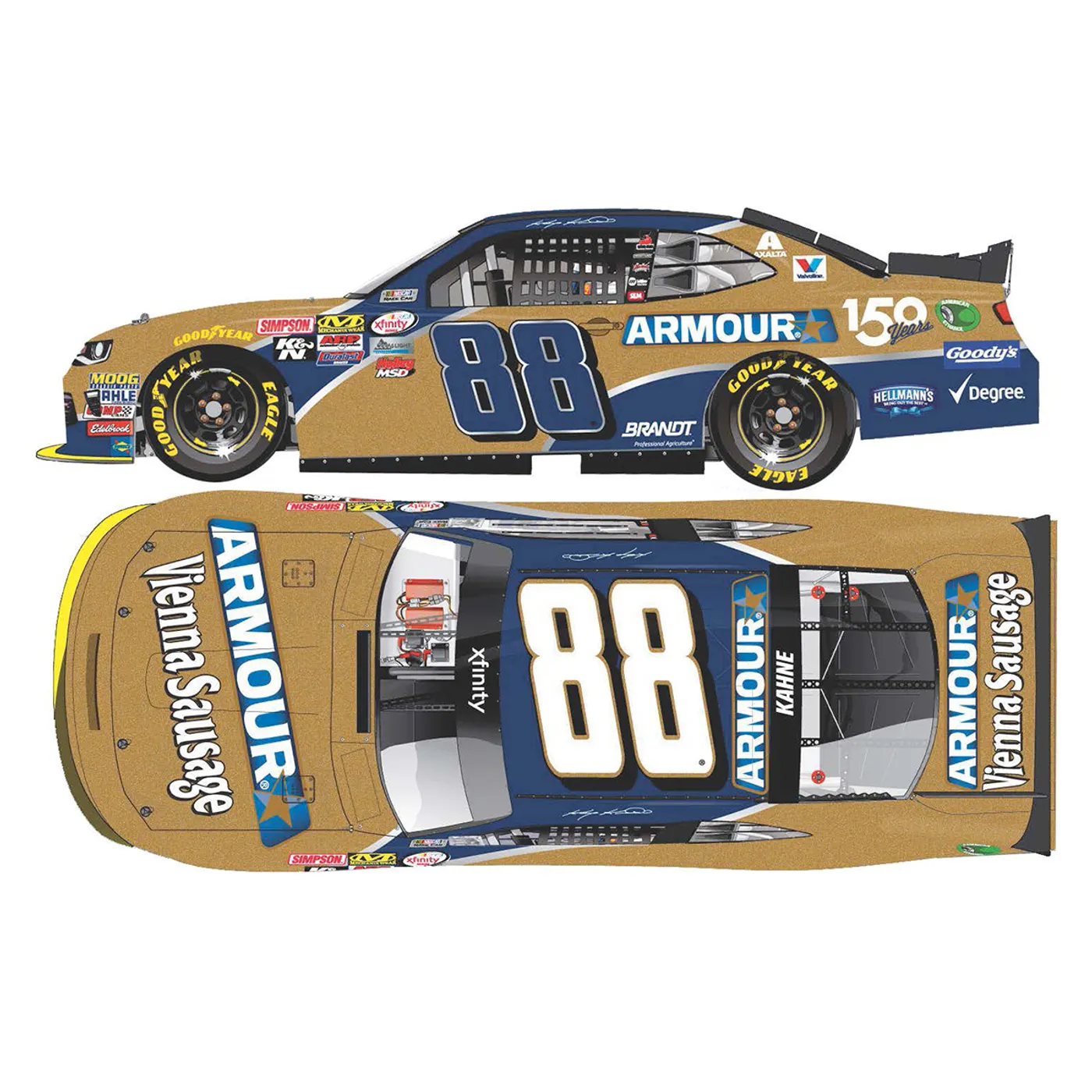 Hendrick Motorsports Kasey Kahne 2017 NASCAR XFINITY Series No. 88 Armour 150 1:64 Die-Cast