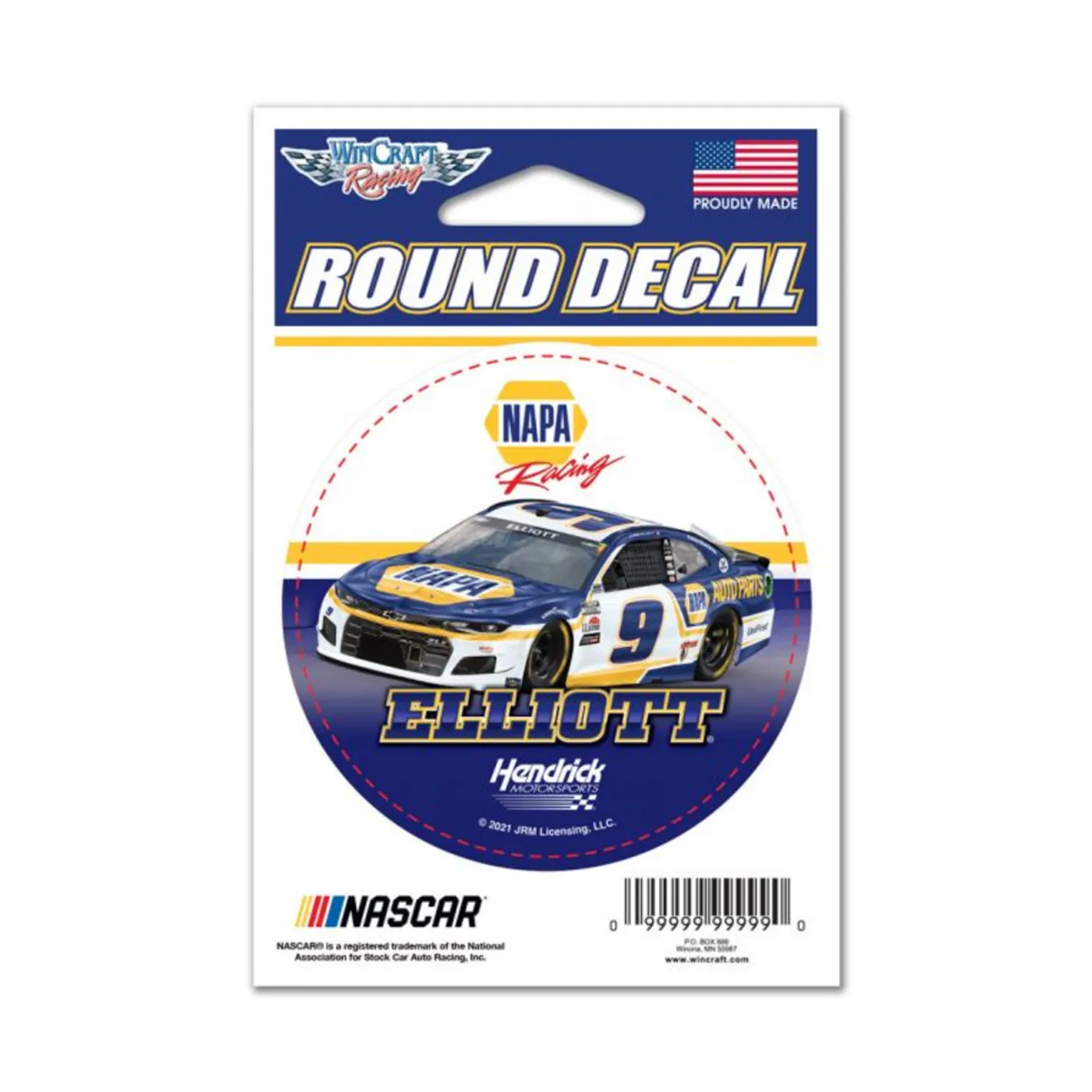 Hendrick Motorsports Chase Elliott	NAPA Round Vinyl Decal - 3" x 3"