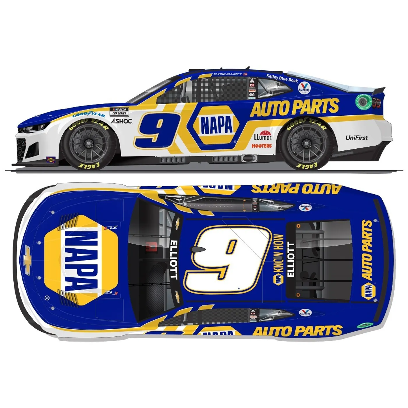 Hendrick Motorsports Chase Elliott #9 2022 NAPA Chevrolet 1:24 HO Die-Cast