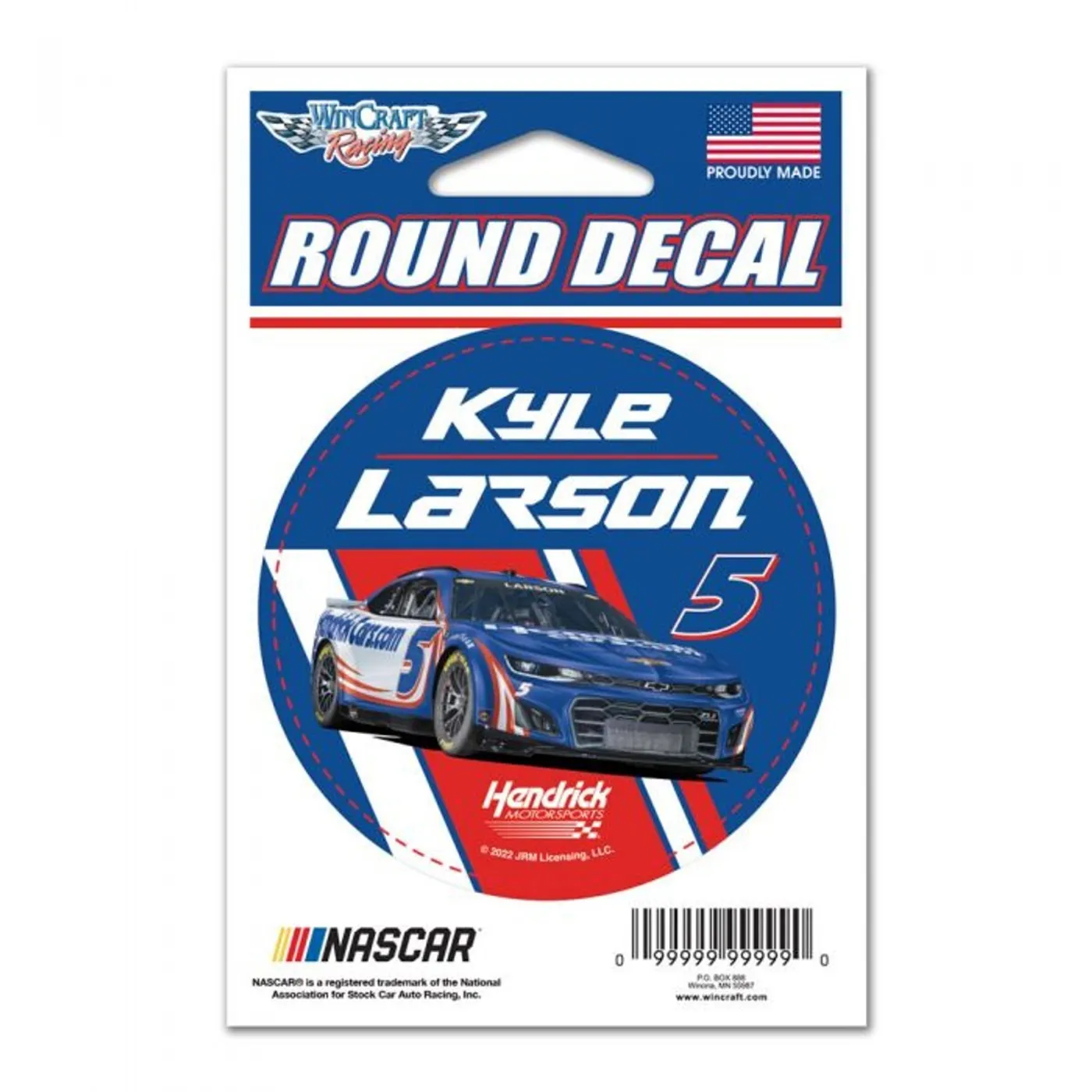 Hendrick Motorsports Kyle Larson #5 Round Vinyl Decal 3" x 3"