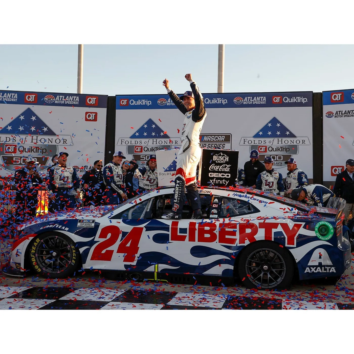 Hendrick Motorsports AUTOGRAPHED William Byron #24 Atlanta Fields of Honor QuikTrip 500 RACE WIN 1:24 ELITE Die-Cast
