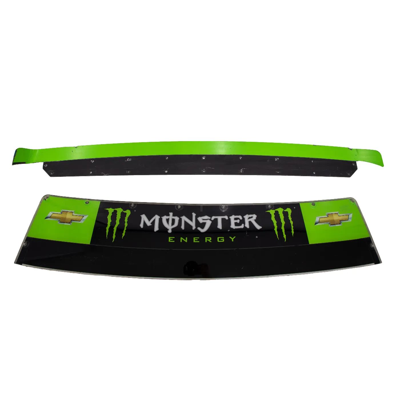 Hendrick Motorsports Race Used 2017-2019 Monster Energy Playoffs Spoiler & Windshield Banner