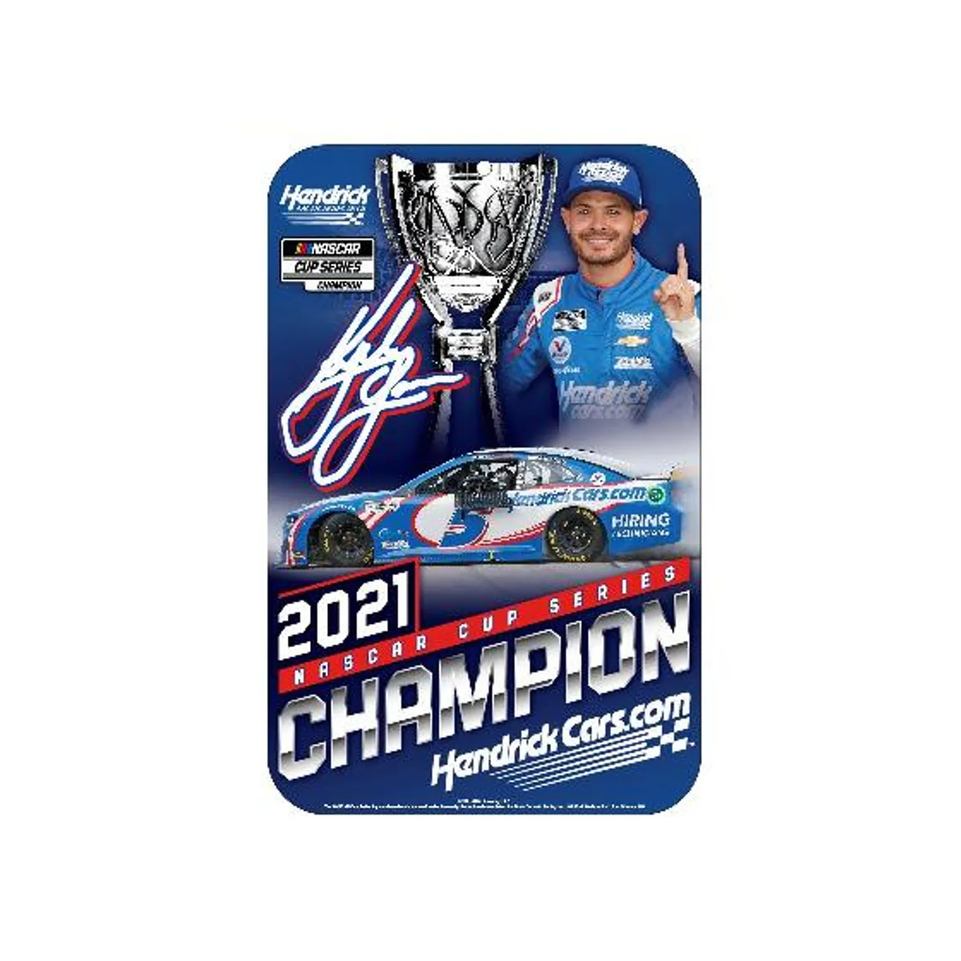 Hendrick Motorsports Kyle Larson 2021 NASCAR Champion Reserved Parking Sign - 11" x 17"